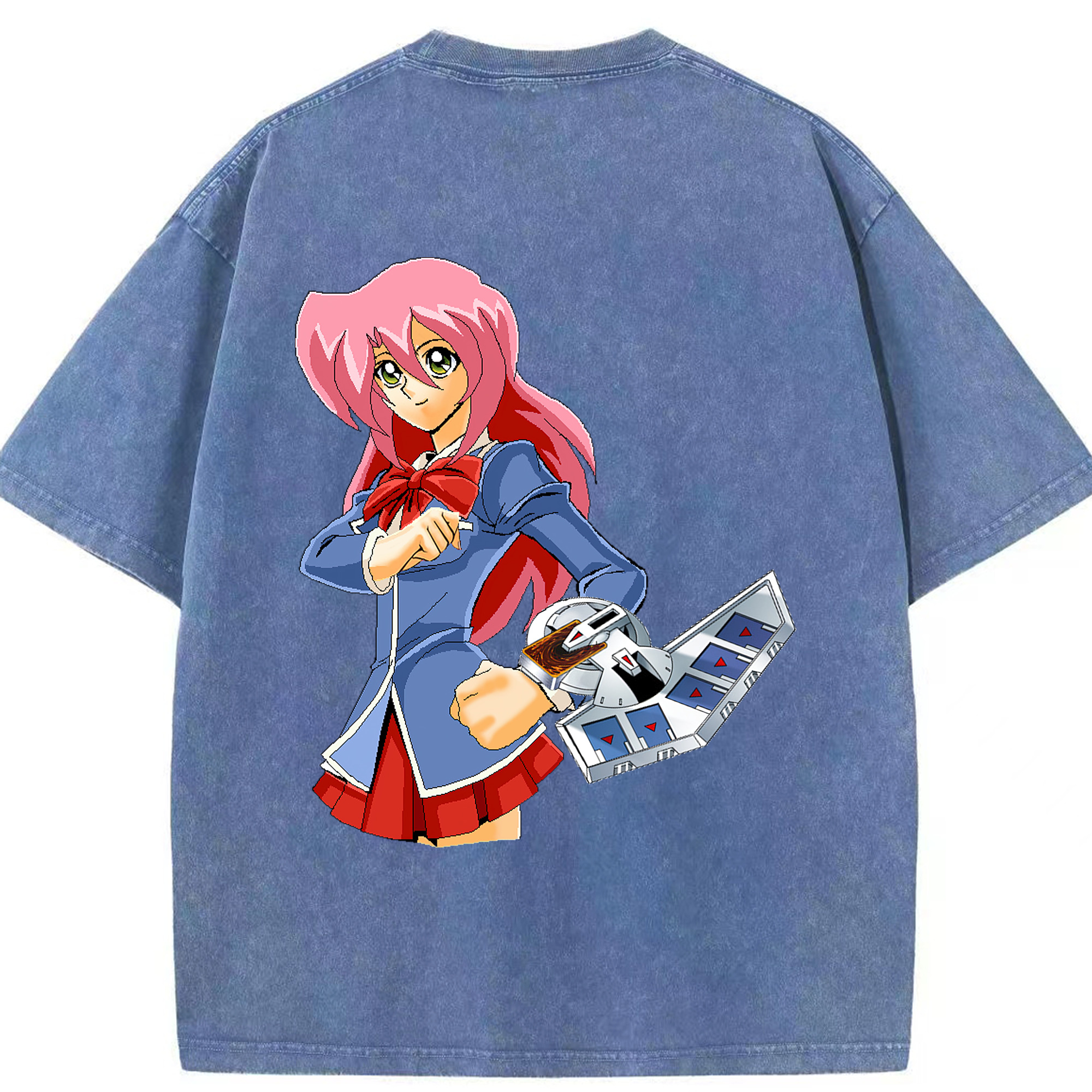 （画像用） 遊☆戯☆王 Yu-Gi-Oh! 綿100% ヴィンテージ風 半袖Tシャツ（背面プリント）