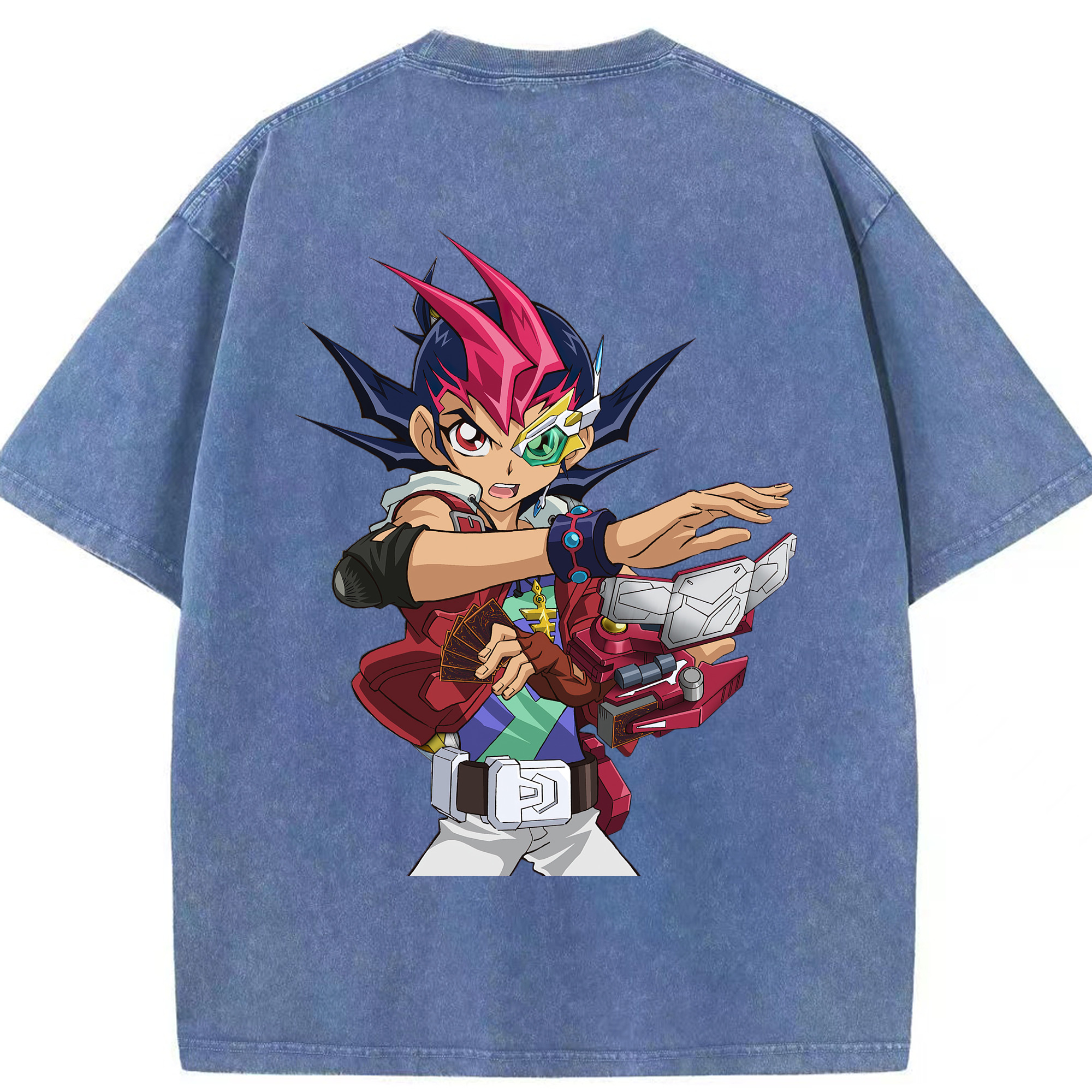 （画像用） 遊☆戯☆王 Yu-Gi-Oh! 綿100% ヴィンテージ風 半袖Tシャツ（背面プリント）
