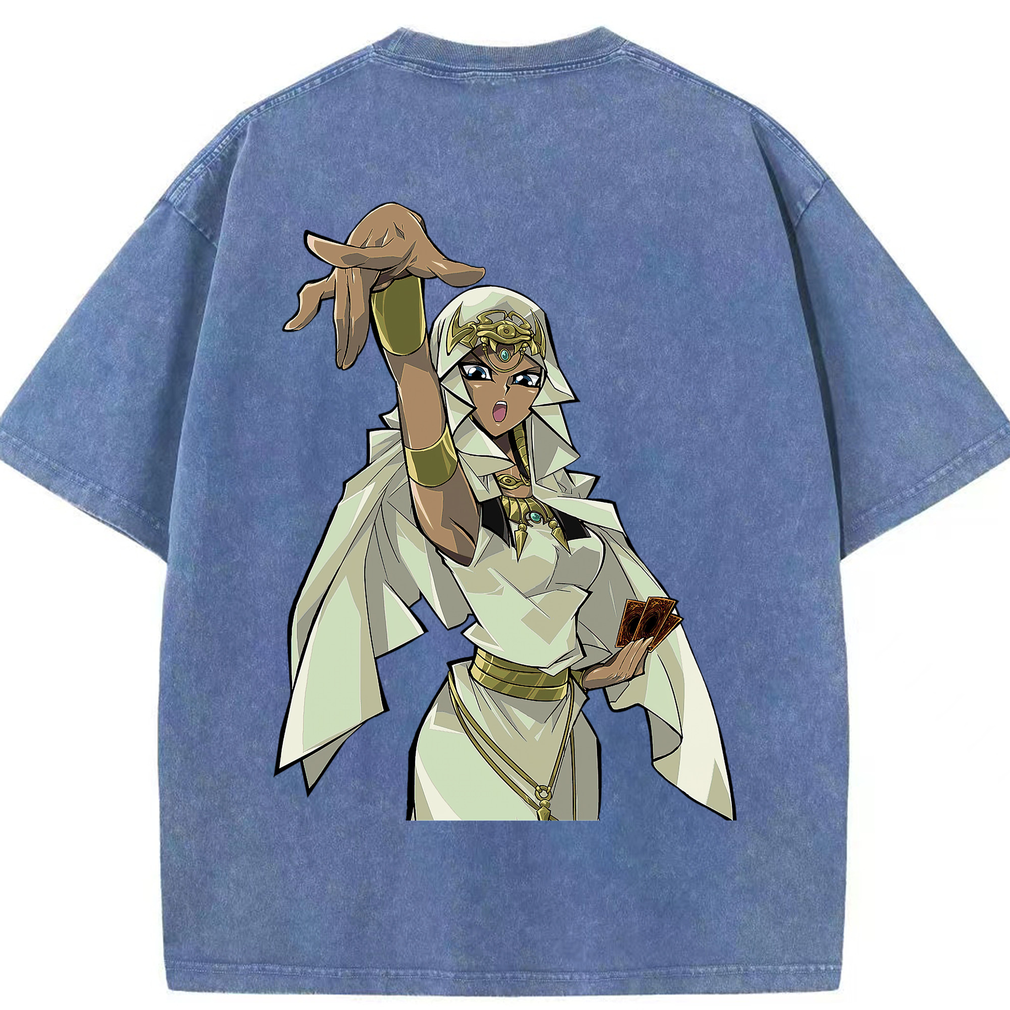 （画像用） 遊☆戯☆王 Yu-Gi-Oh! 綿100% ヴィンテージ風 半袖Tシャツ（背面プリント）