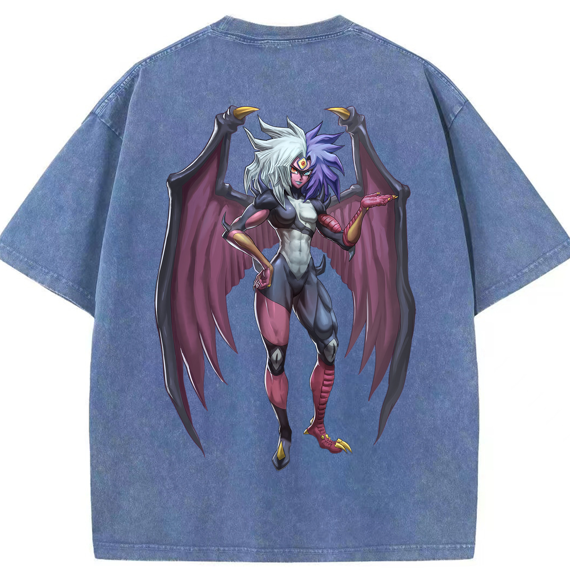 （画像用） 遊☆戯☆王 Yu-Gi-Oh! 綿100% ヴィンテージ風 半袖Tシャツ（背面プリント）