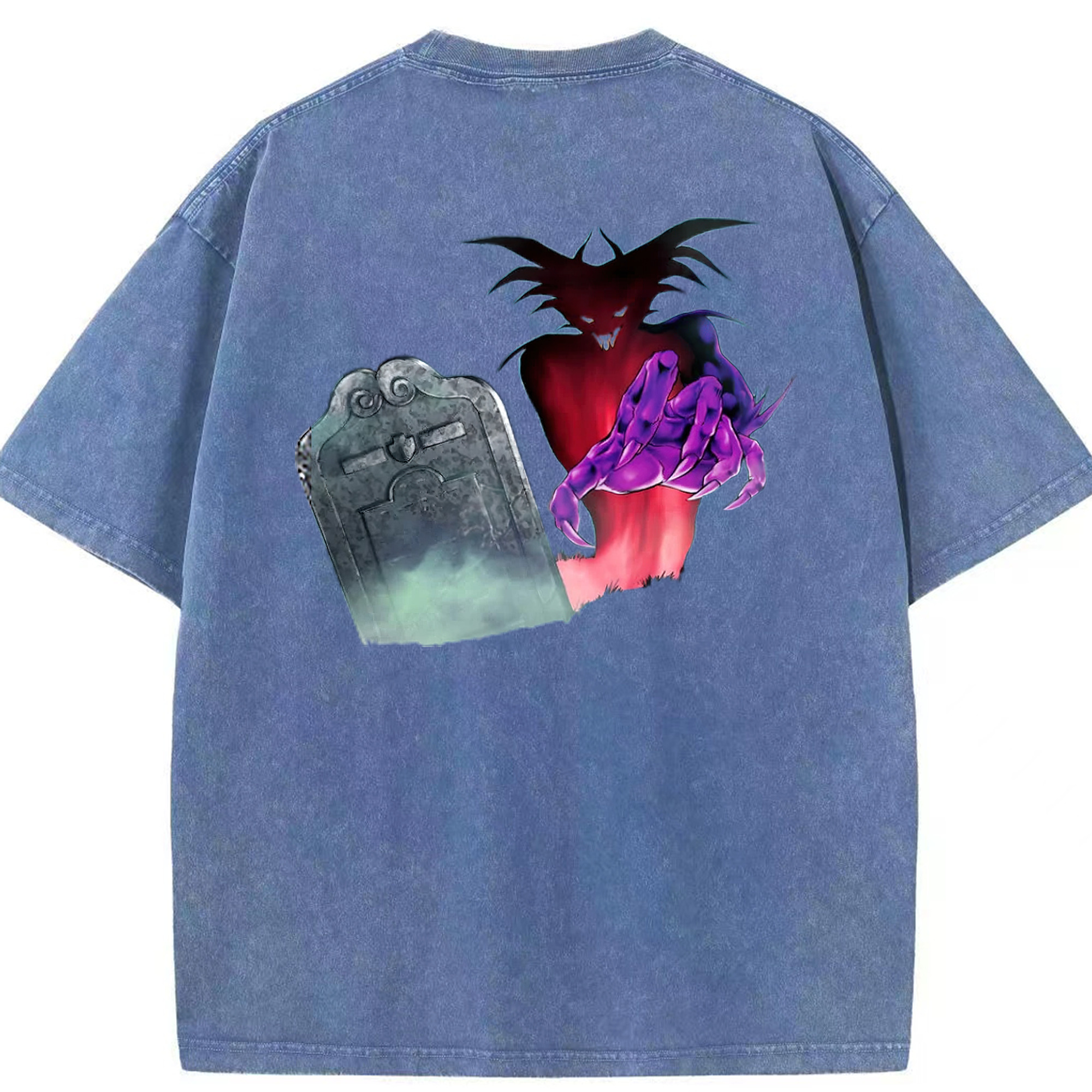（画像用） 遊☆戯☆王 Yu-Gi-Oh! 綿100% ヴィンテージ風 半袖Tシャツ（背面プリント）