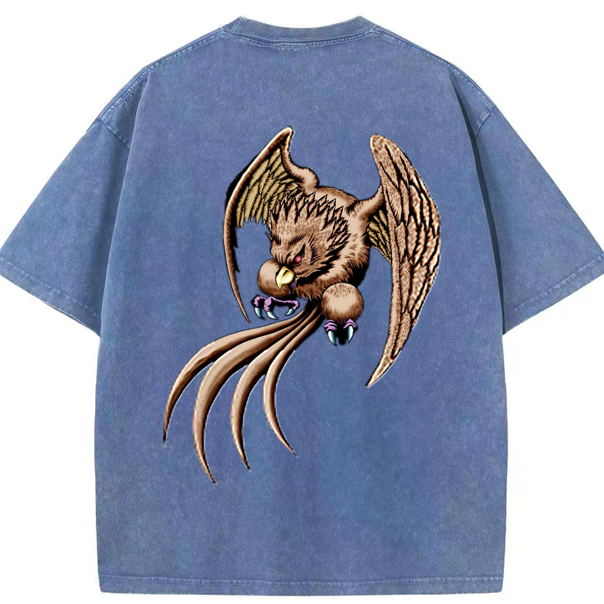 （画像用） 遊☆戯☆王 Yu-Gi-Oh! 綿100% ヴィンテージ風 半袖Tシャツ（背面プリント）