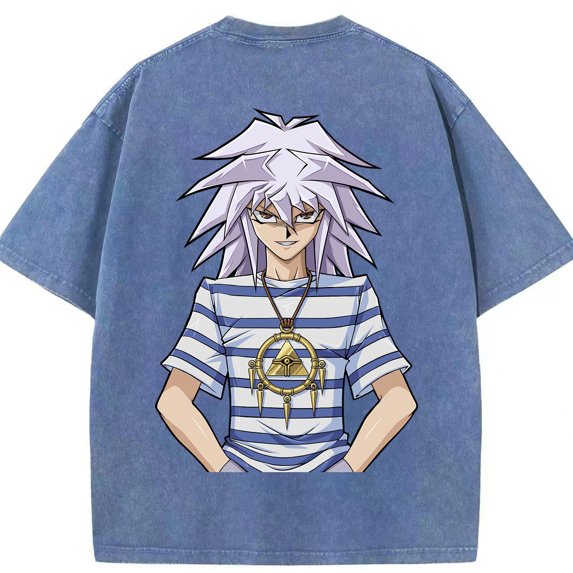 （画像用） 遊☆戯☆王 Yu-Gi-Oh! 綿100% ヴィンテージ風 半袖Tシャツ（背面プリント）