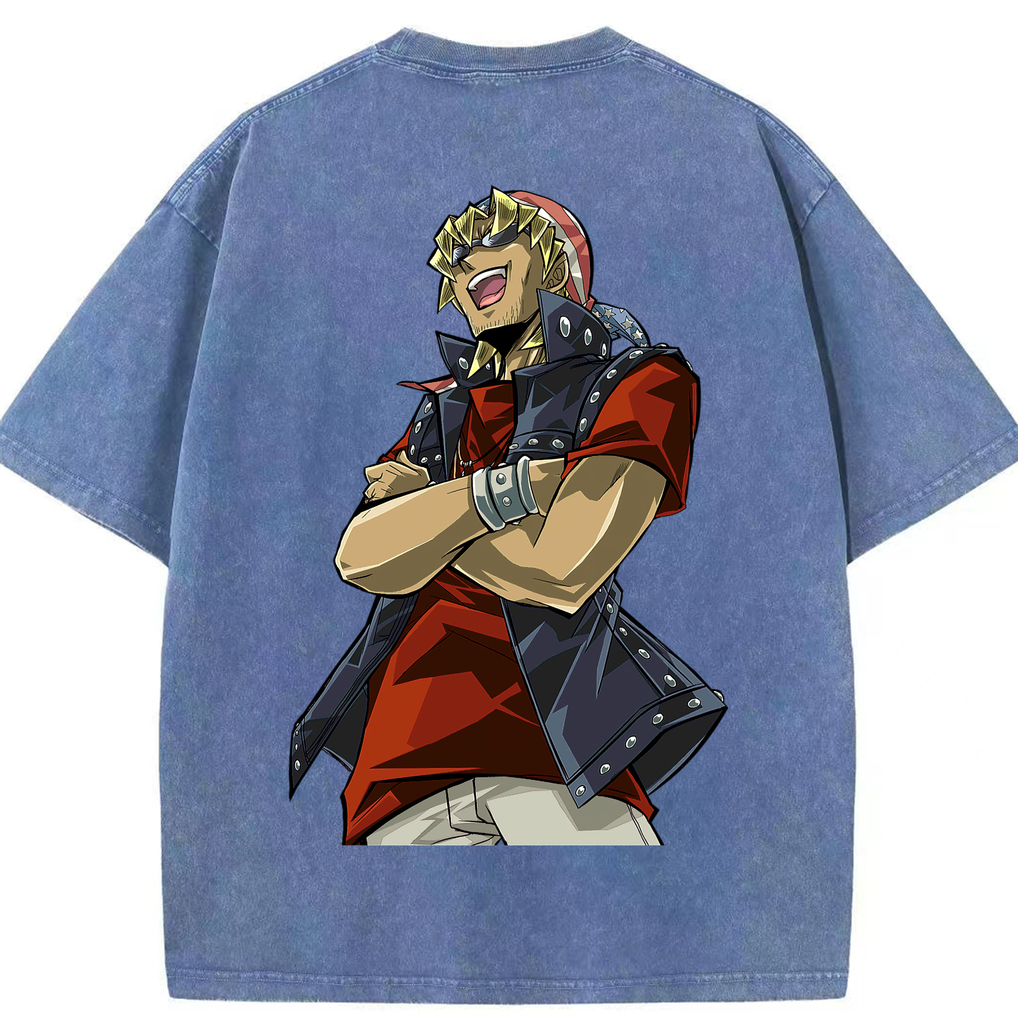 （画像用） 遊☆戯☆王 Yu-Gi-Oh! 綿100% ヴィンテージ風 半袖Tシャツ（背面プリント）