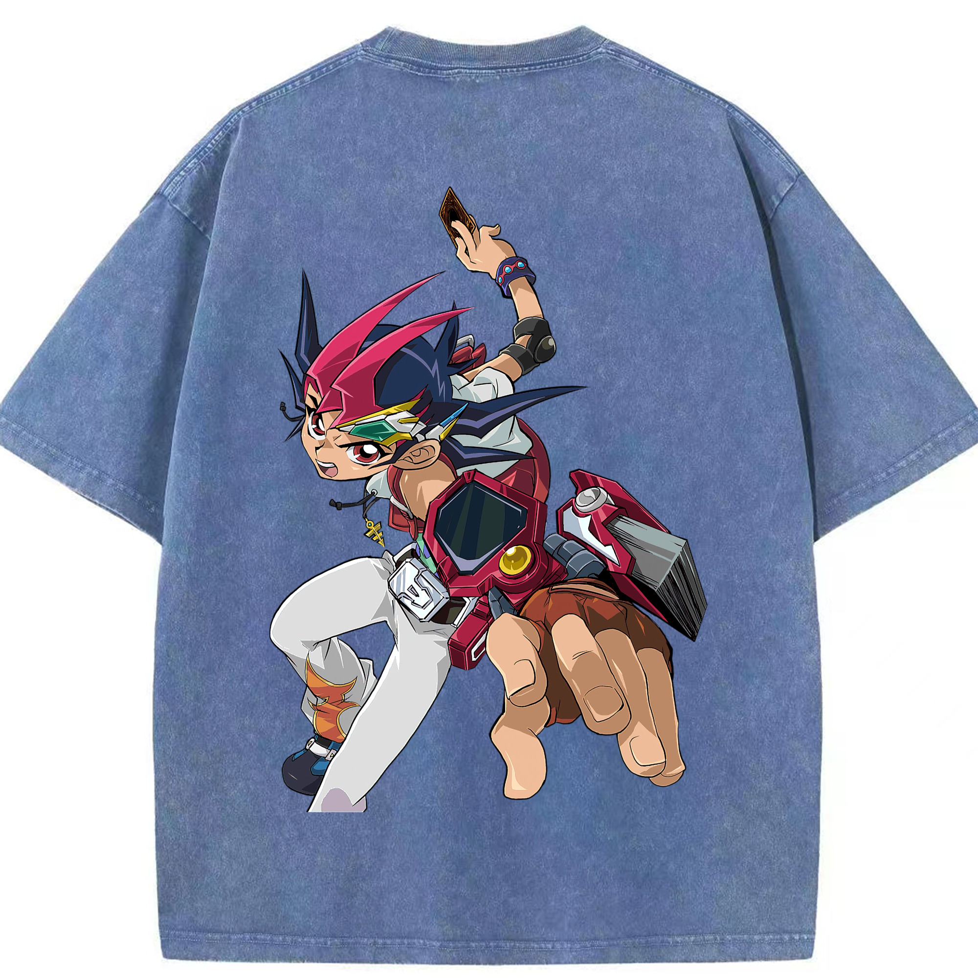 （画像用） 遊☆戯☆王 Yu-Gi-Oh! 綿100% ヴィンテージ風 半袖Tシャツ（背面プリント）