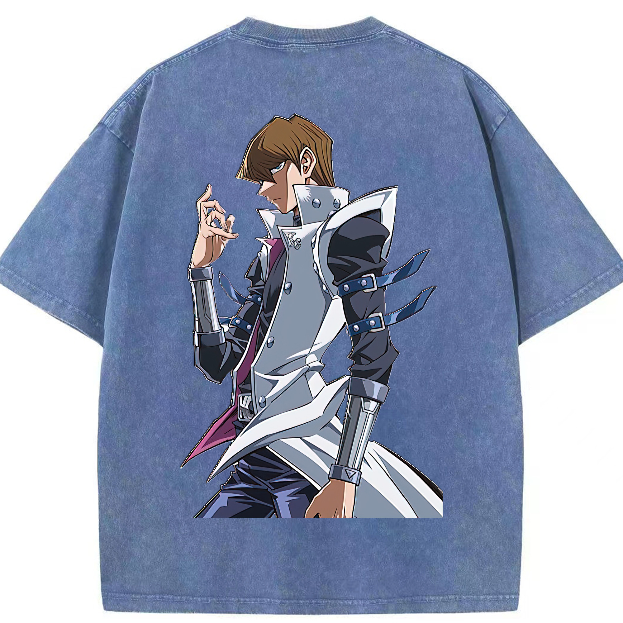 （画像用） 遊☆戯☆王 Yu-Gi-Oh! 綿100% ヴィンテージ風 半袖Tシャツ（背面プリント）