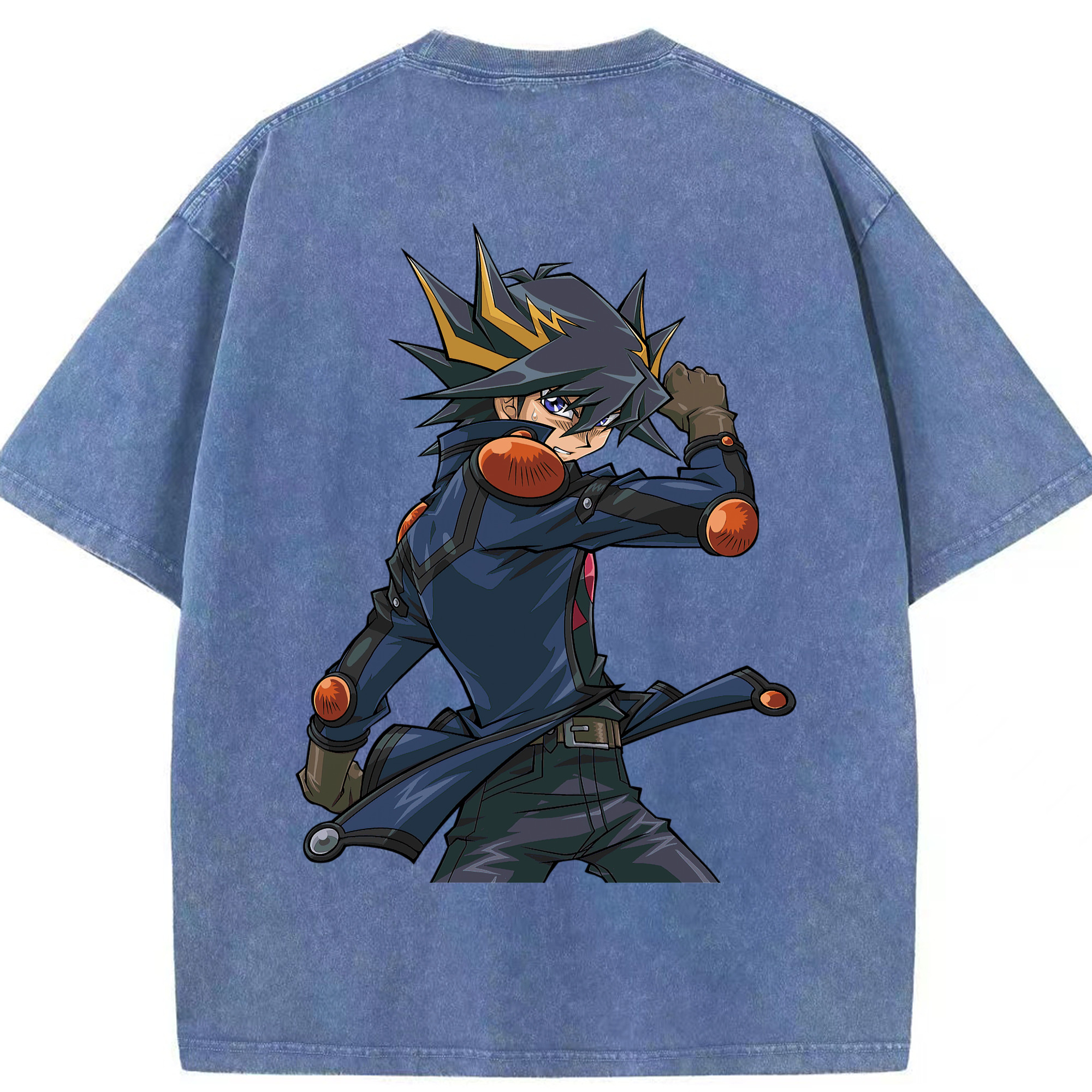 （画像用） 遊☆戯☆王 Yu-Gi-Oh! 綿100% ヴィンテージ風 半袖Tシャツ（背面プリント）