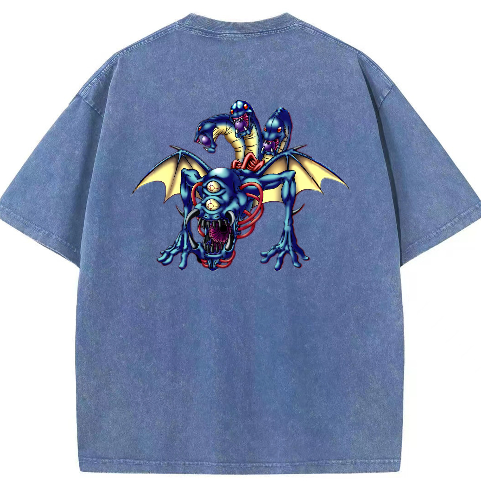 （画像用） 遊☆戯☆王 Yu-Gi-Oh! 綿100% ヴィンテージ風 半袖Tシャツ（背面プリント）