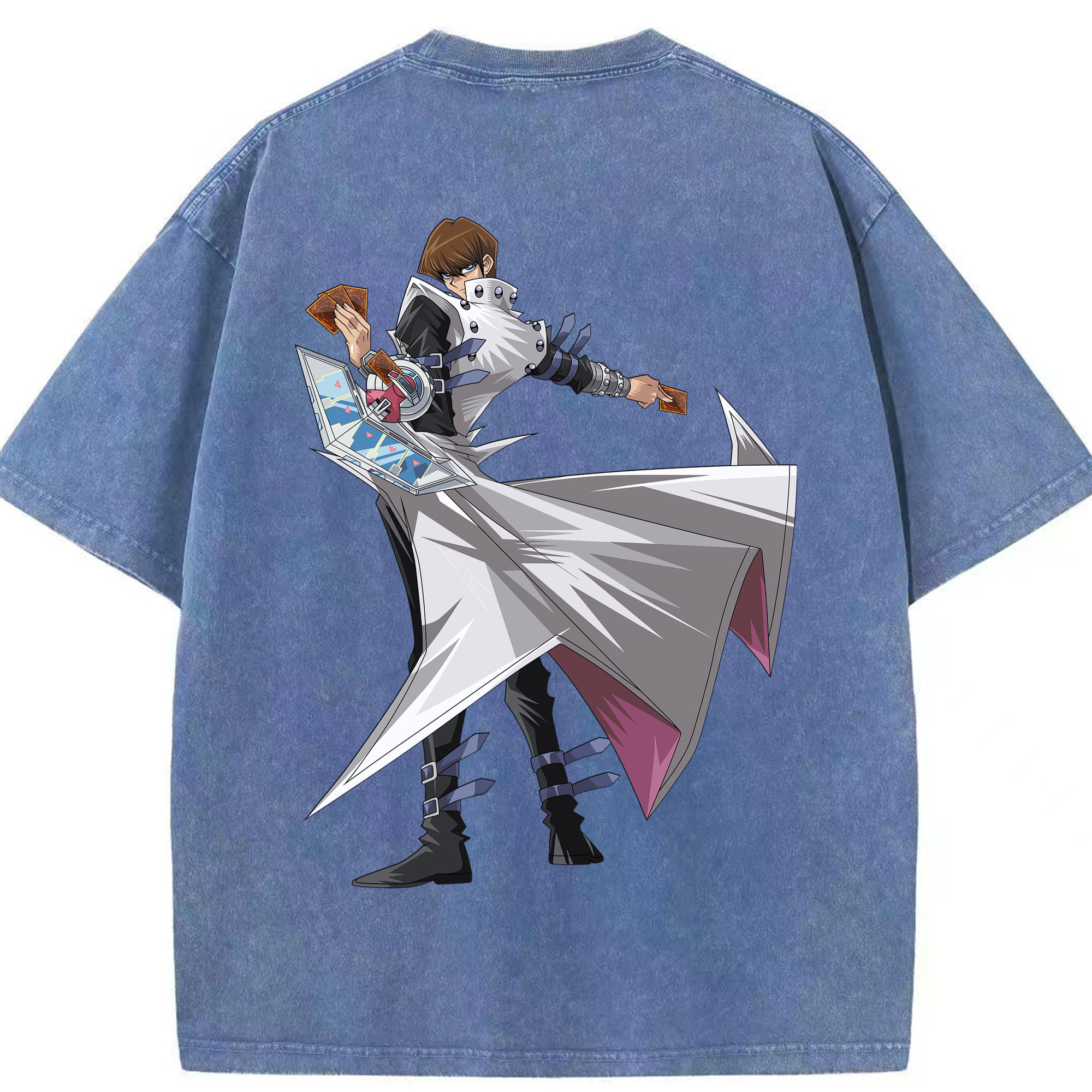 （画像用） 遊☆戯☆王 Yu-Gi-Oh! 綿100% ヴィンテージ風 半袖Tシャツ（背面プリント）
