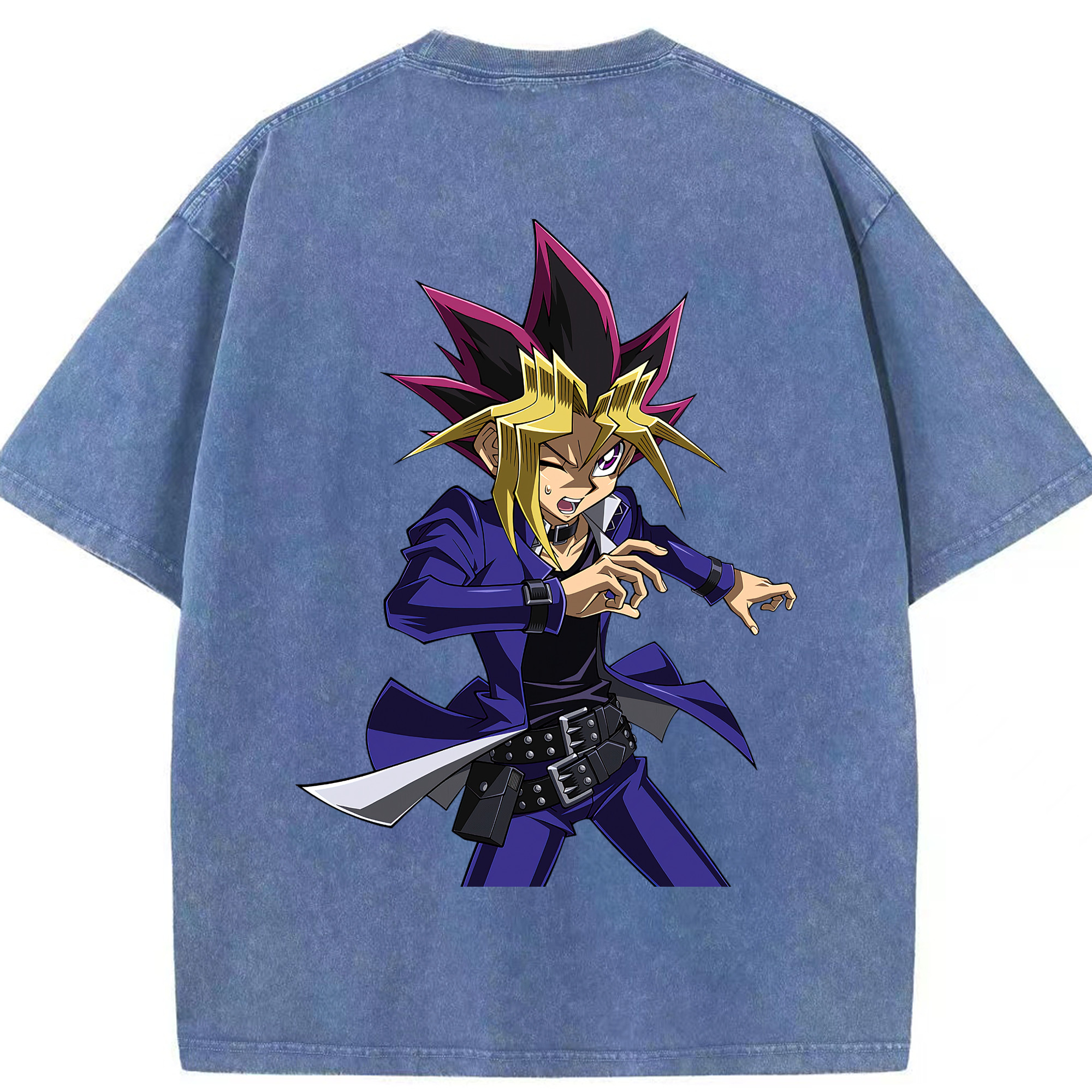 （画像用） 遊☆戯☆王 Yu-Gi-Oh! 綿100% ヴィンテージ風 半袖Tシャツ（背面プリント）