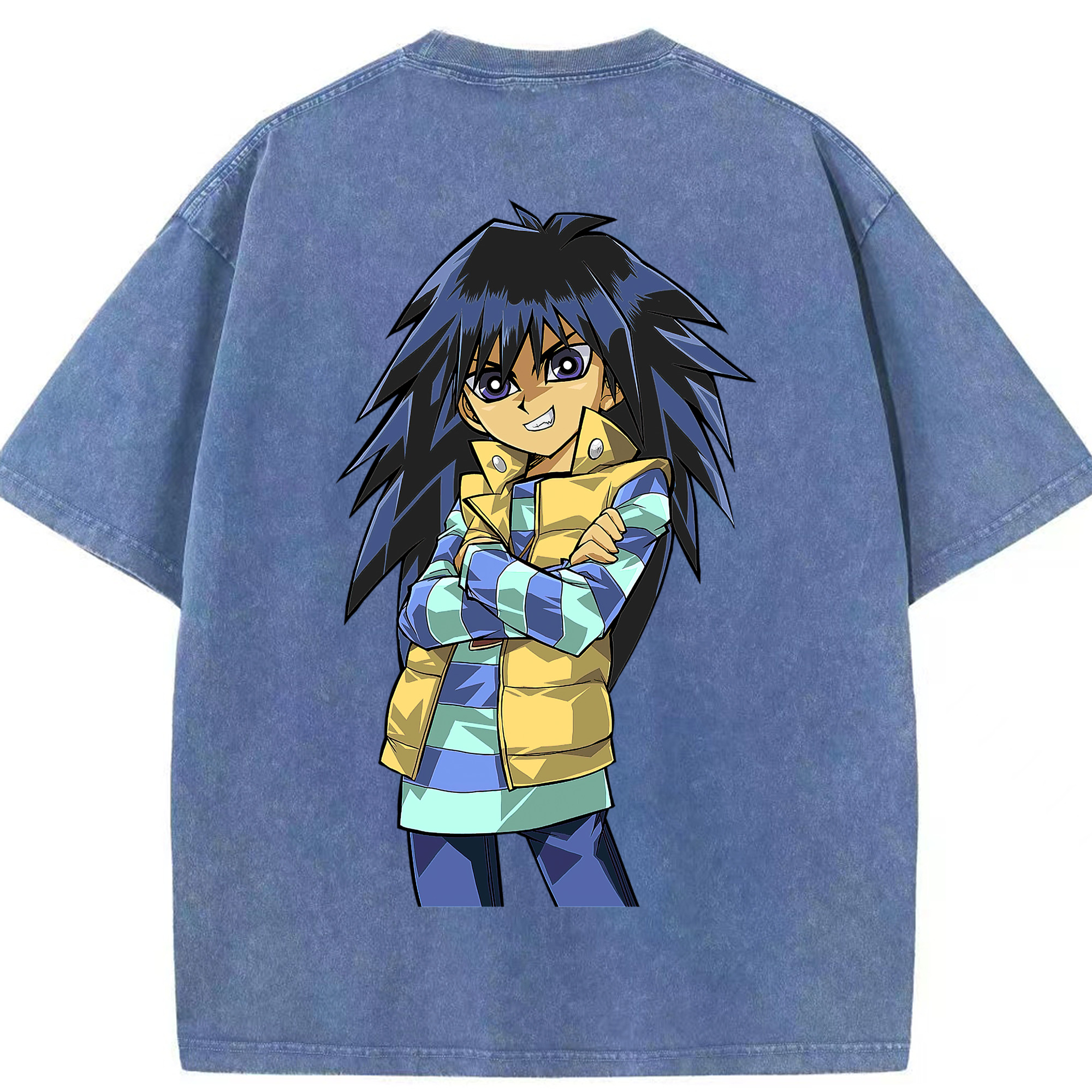（画像用） 遊☆戯☆王 Yu-Gi-Oh! 綿100% ヴィンテージ風 半袖Tシャツ（背面プリント）