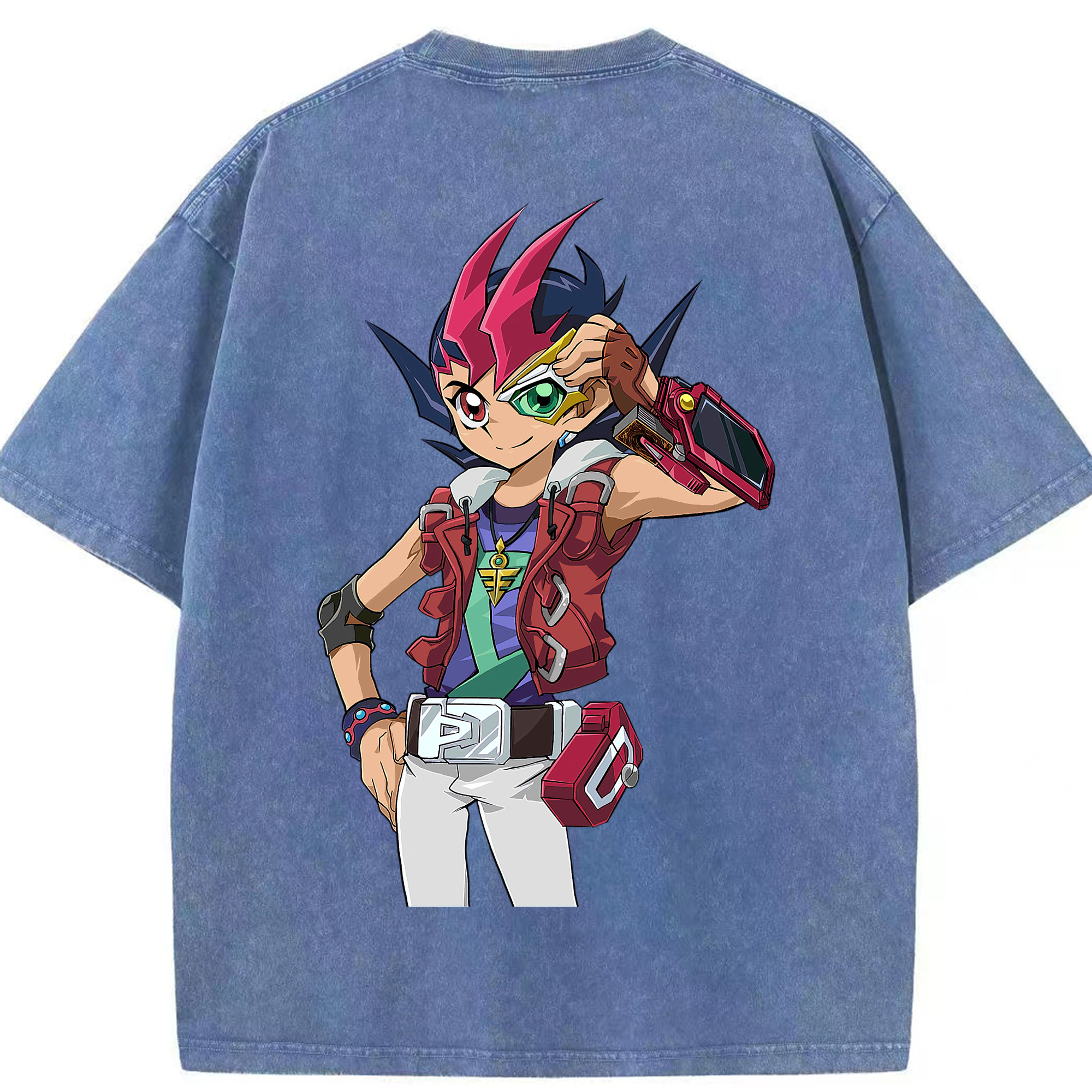 （画像用） 遊☆戯☆王 Yu-Gi-Oh! 綿100% ヴィンテージ風 半袖Tシャツ（背面プリント）