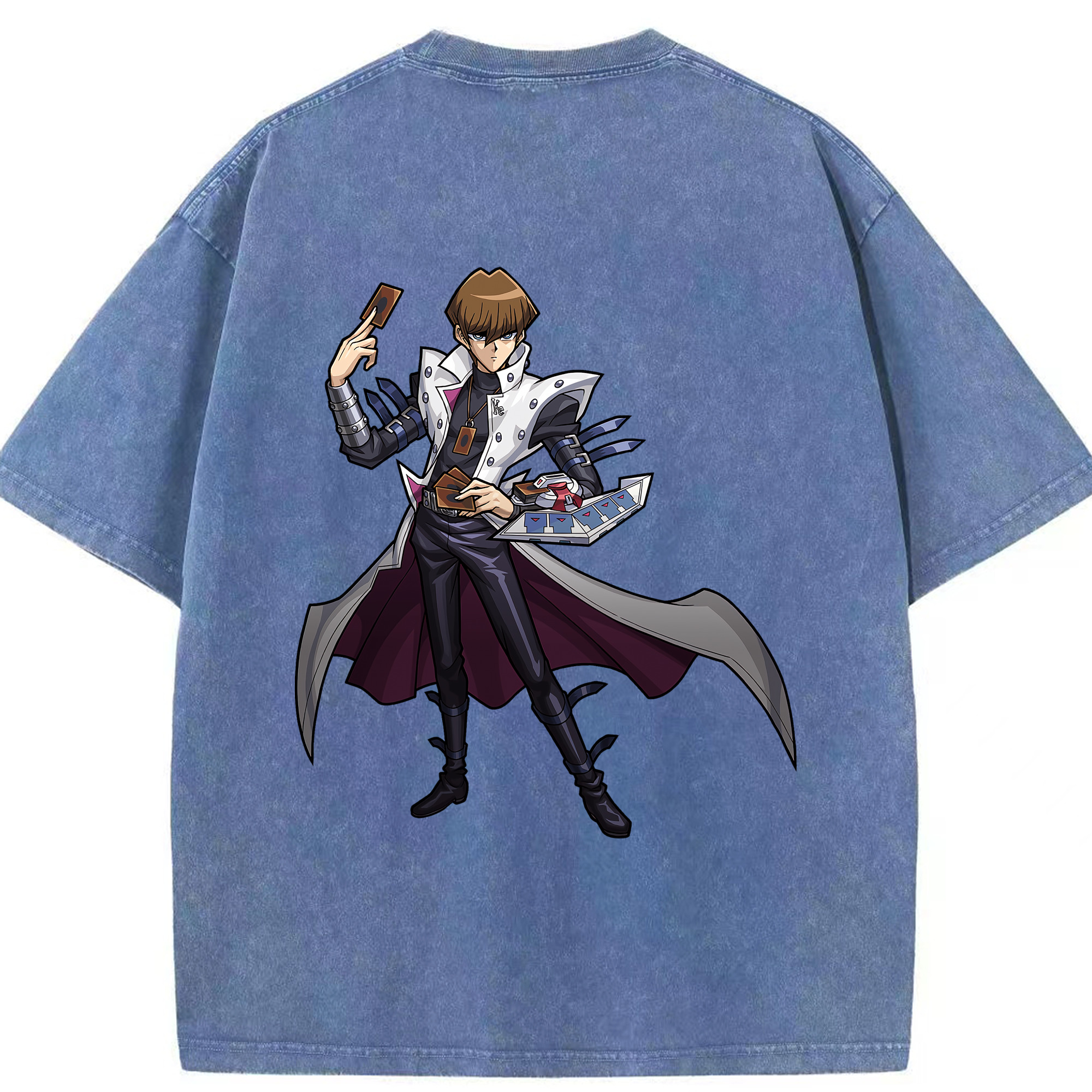 （画像用） 遊☆戯☆王 Yu-Gi-Oh! 綿100% ヴィンテージ風 半袖Tシャツ（背面プリント）