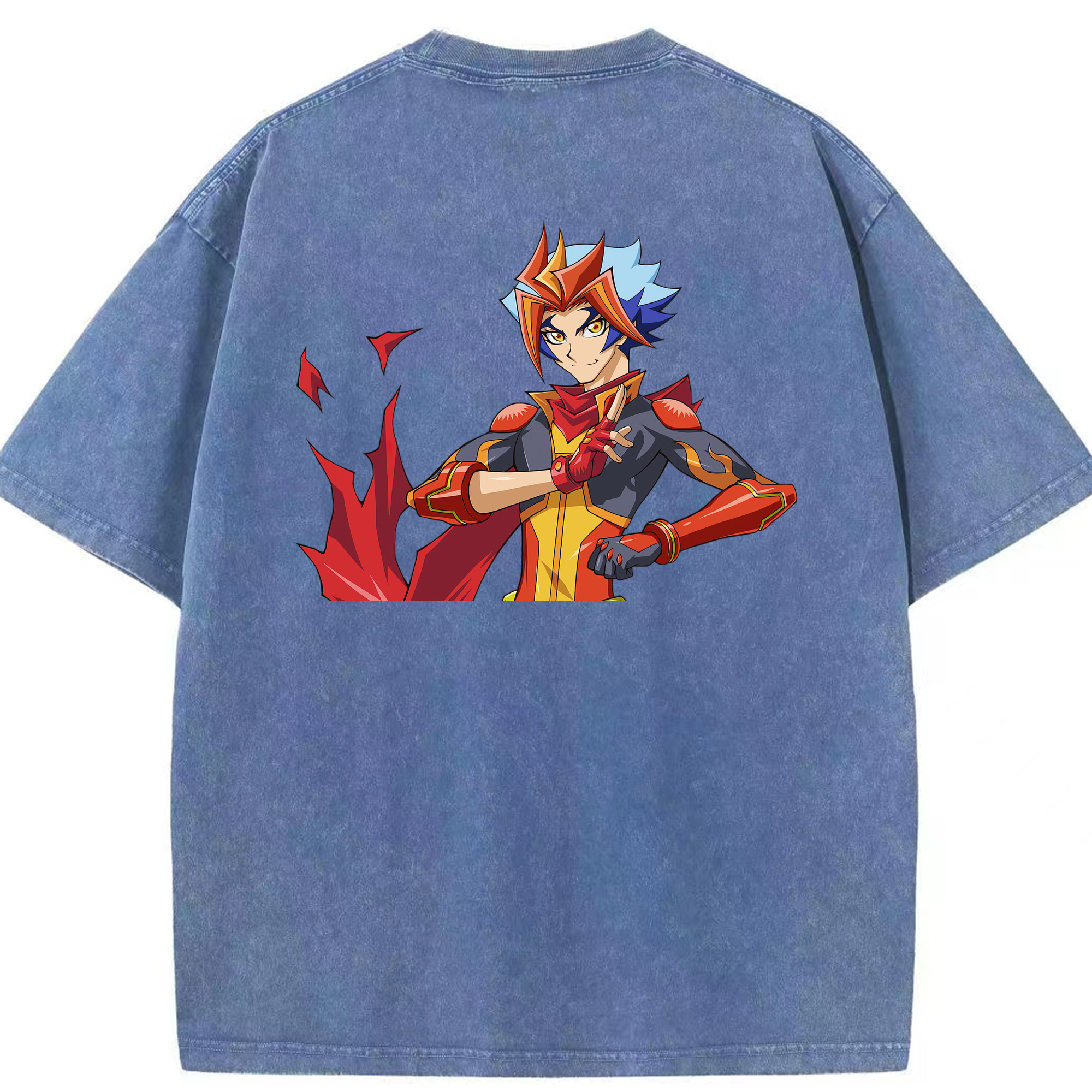 （画像用） 遊☆戯☆王 Yu-Gi-Oh! 綿100% ヴィンテージ風 半袖Tシャツ（背面プリント）