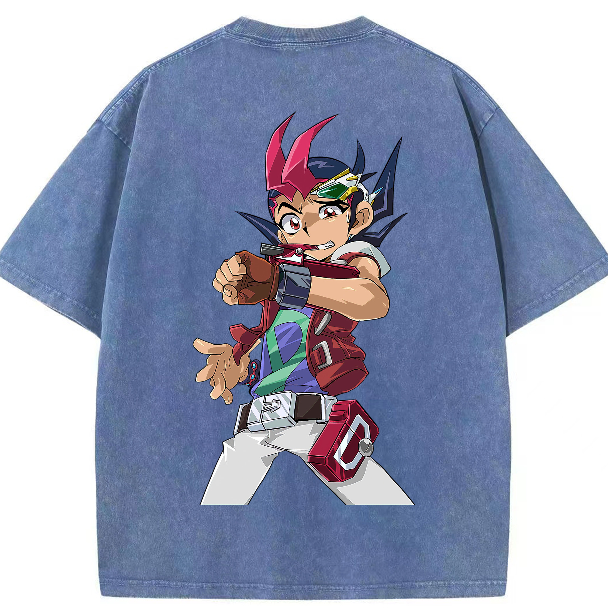 （画像用） 遊☆戯☆王 Yu-Gi-Oh! 綿100% ヴィンテージ風 半袖Tシャツ（背面プリント）