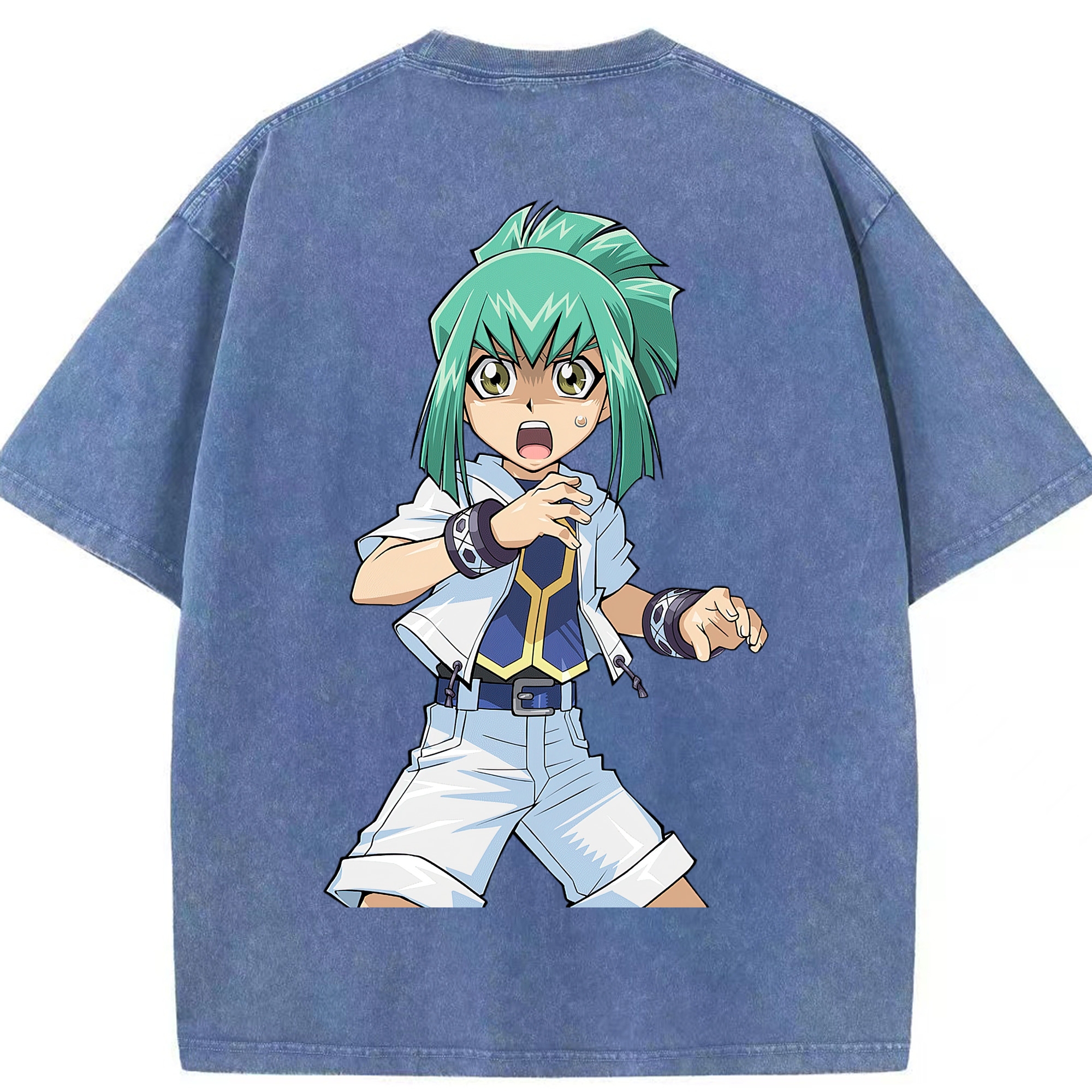（画像用） 遊☆戯☆王 Yu-Gi-Oh! 綿100% ヴィンテージ風 半袖Tシャツ（背面プリント）