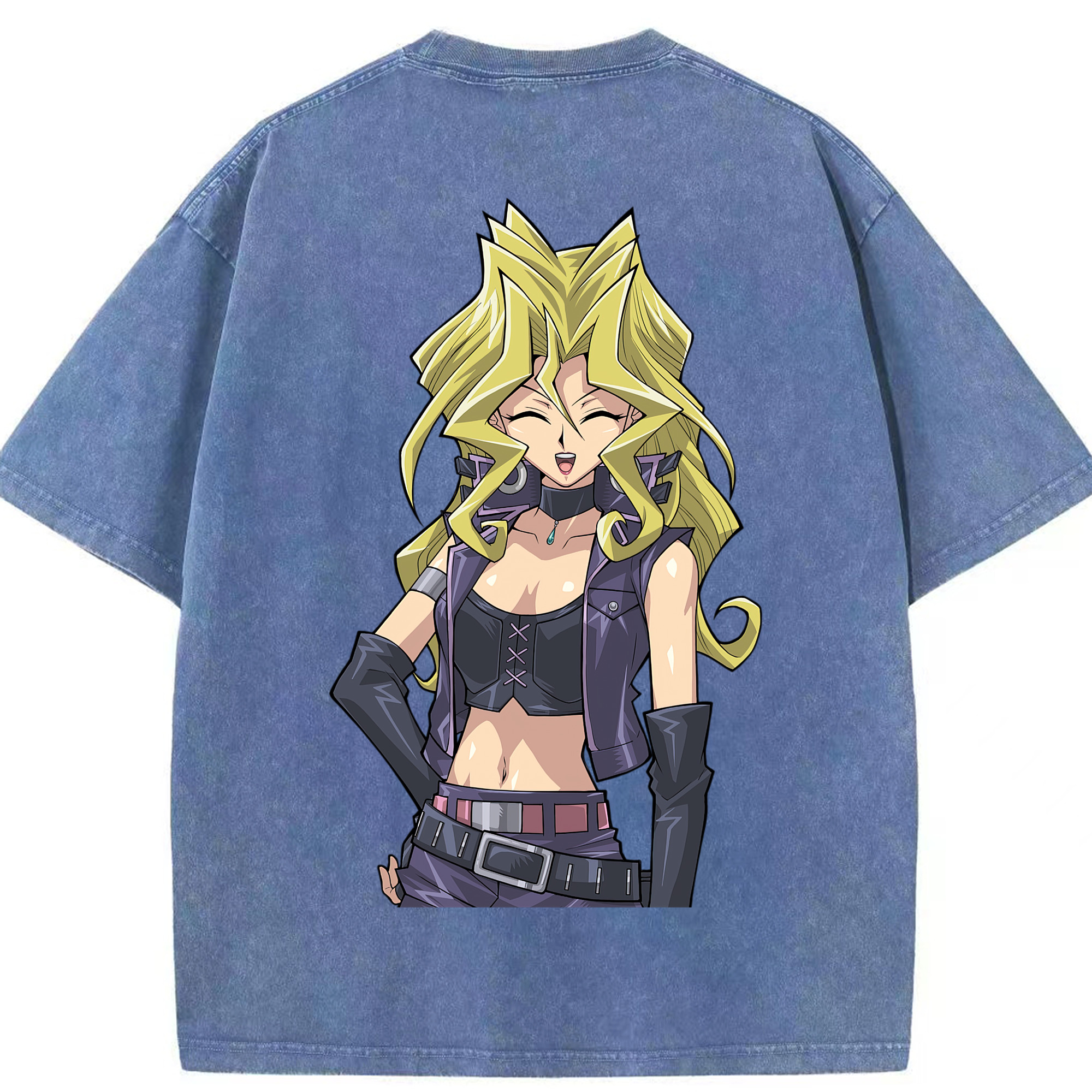 （画像用） 遊☆戯☆王 Yu-Gi-Oh! 綿100% ヴィンテージ風 半袖Tシャツ（背面プリント）