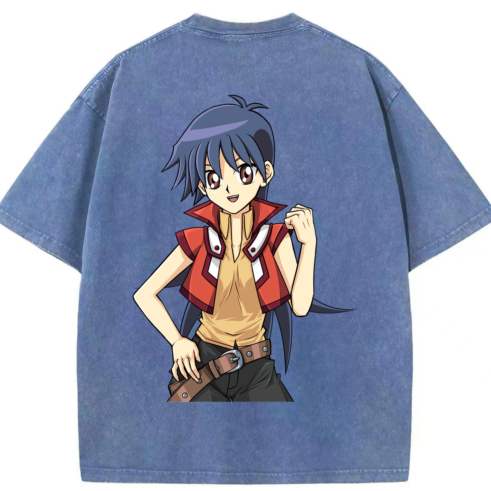 （画像用） 遊☆戯☆王 Yu-Gi-Oh! 綿100% ヴィンテージ風 半袖Tシャツ（背面プリント）