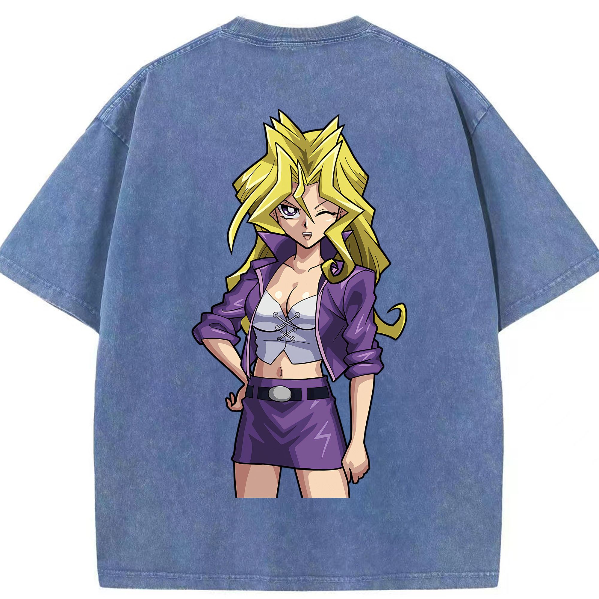 （画像用） 遊☆戯☆王 Yu-Gi-Oh! 綿100% ヴィンテージ風 半袖Tシャツ（背面プリント）