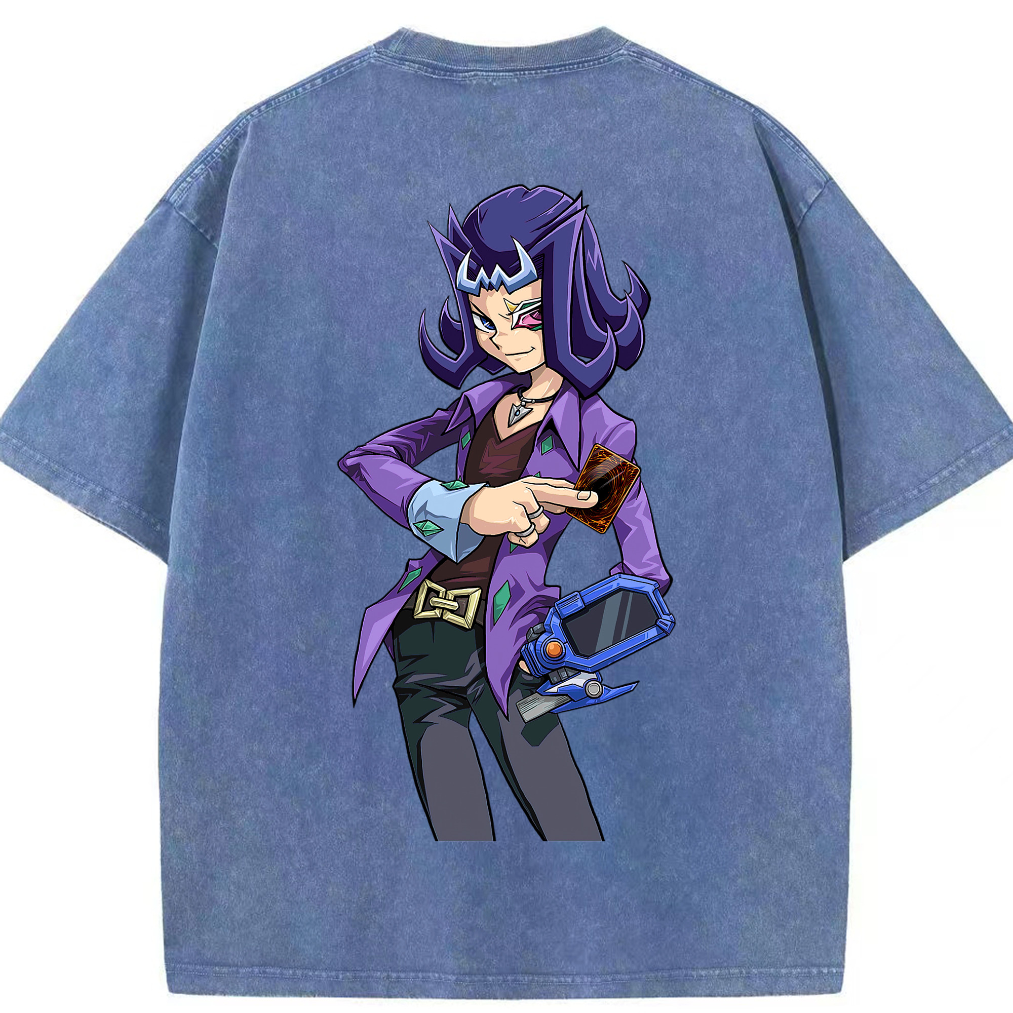 （画像用） 遊☆戯☆王 Yu-Gi-Oh! 綿100% ヴィンテージ風 半袖Tシャツ（背面プリント）