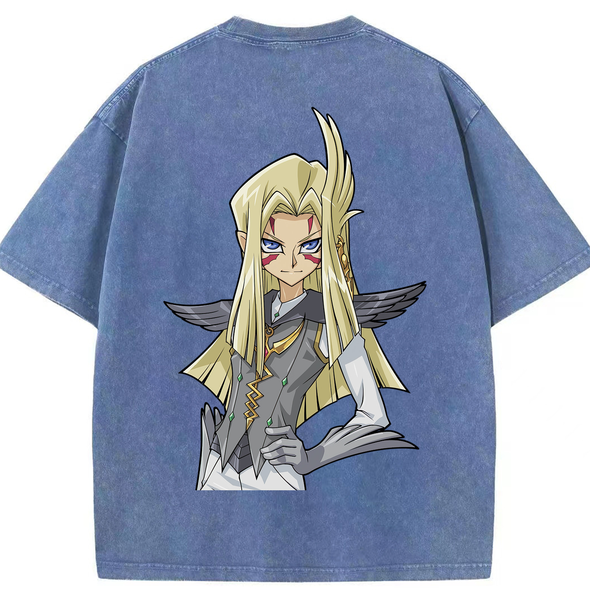 （画像用） 遊☆戯☆王 Yu-Gi-Oh! 綿100% ヴィンテージ風 半袖Tシャツ（背面プリント）