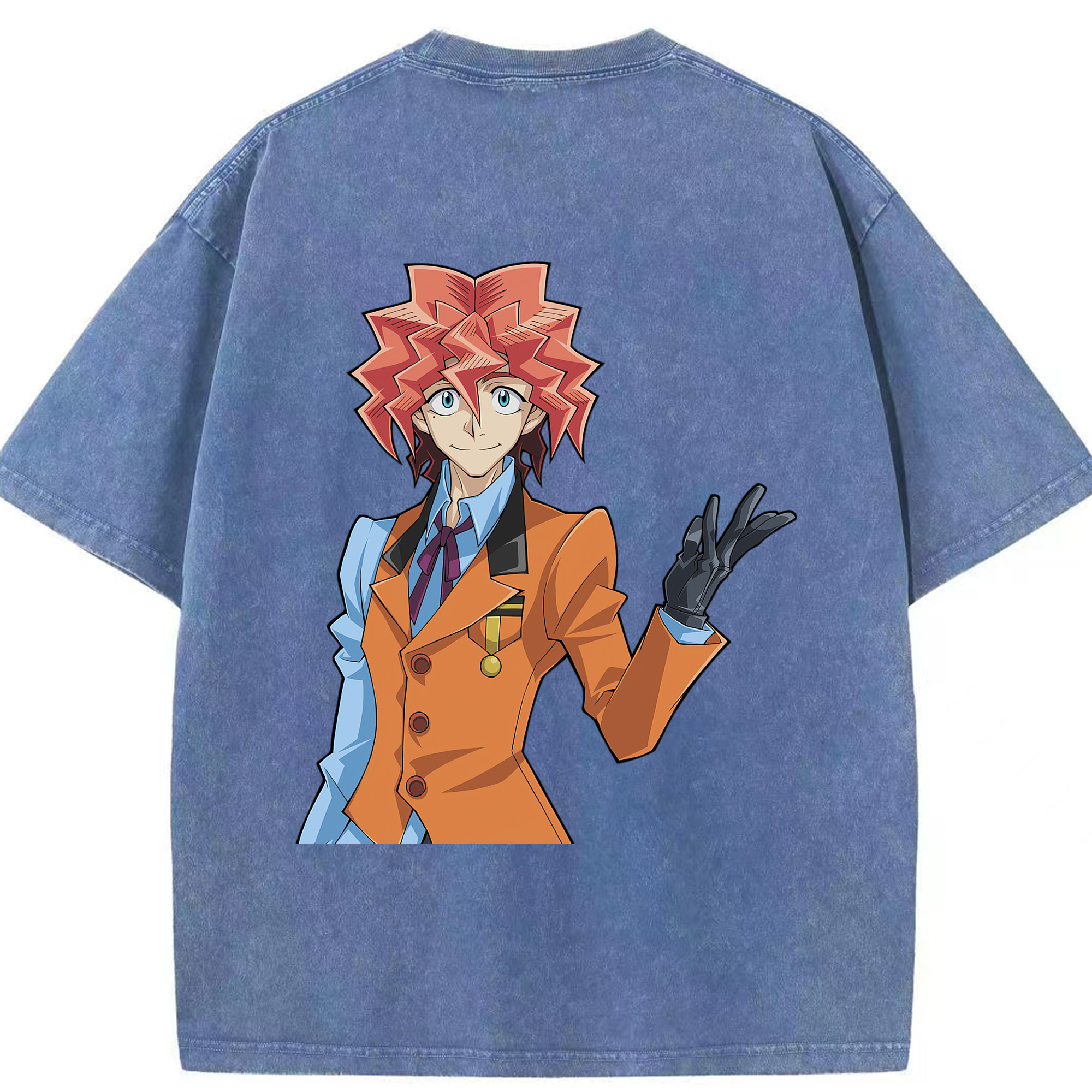 （画像用） 遊☆戯☆王 Yu-Gi-Oh! 綿100% ヴィンテージ風 半袖Tシャツ（背面プリント）