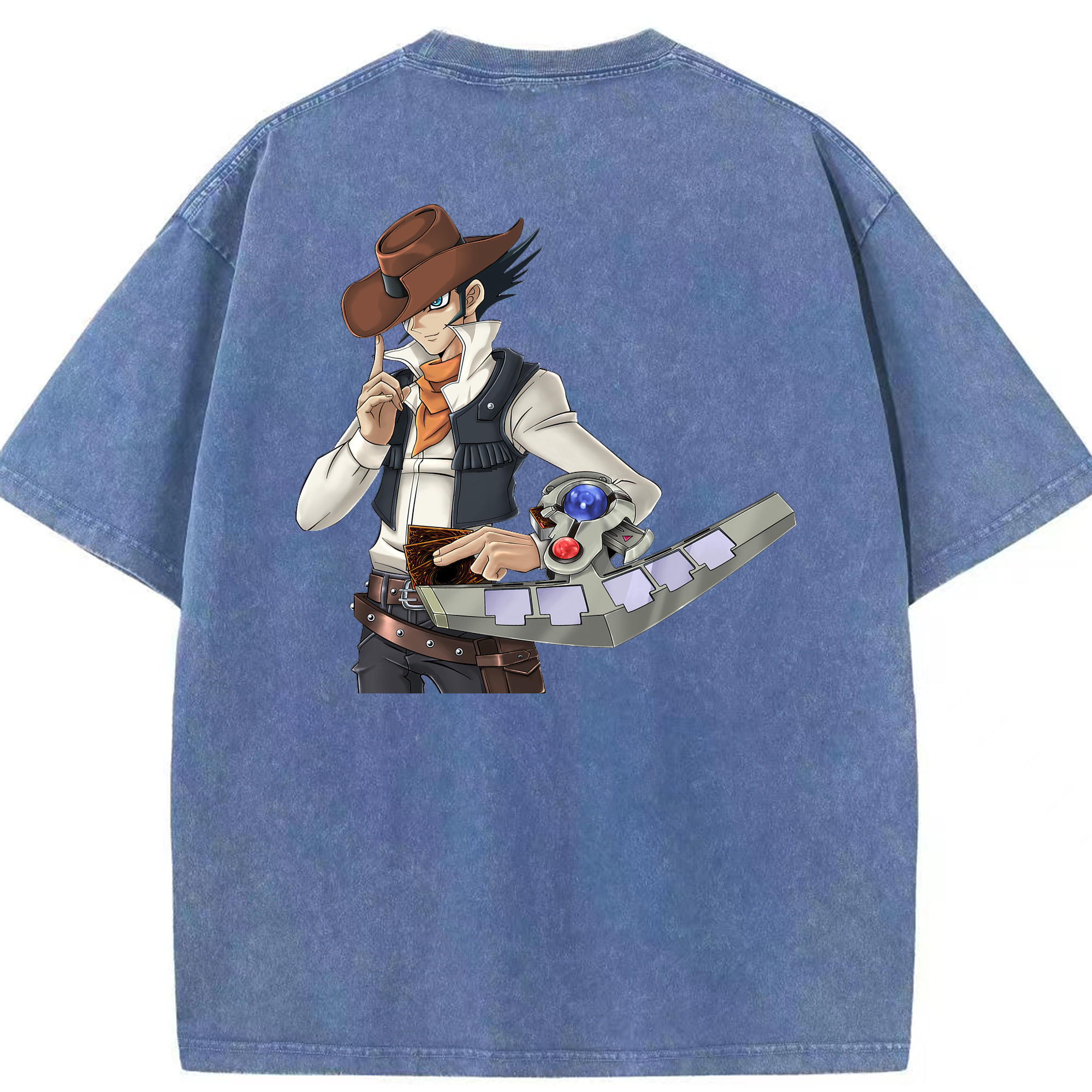 （画像用） 遊☆戯☆王 Yu-Gi-Oh! 綿100% ヴィンテージ風 半袖Tシャツ（背面プリント）
