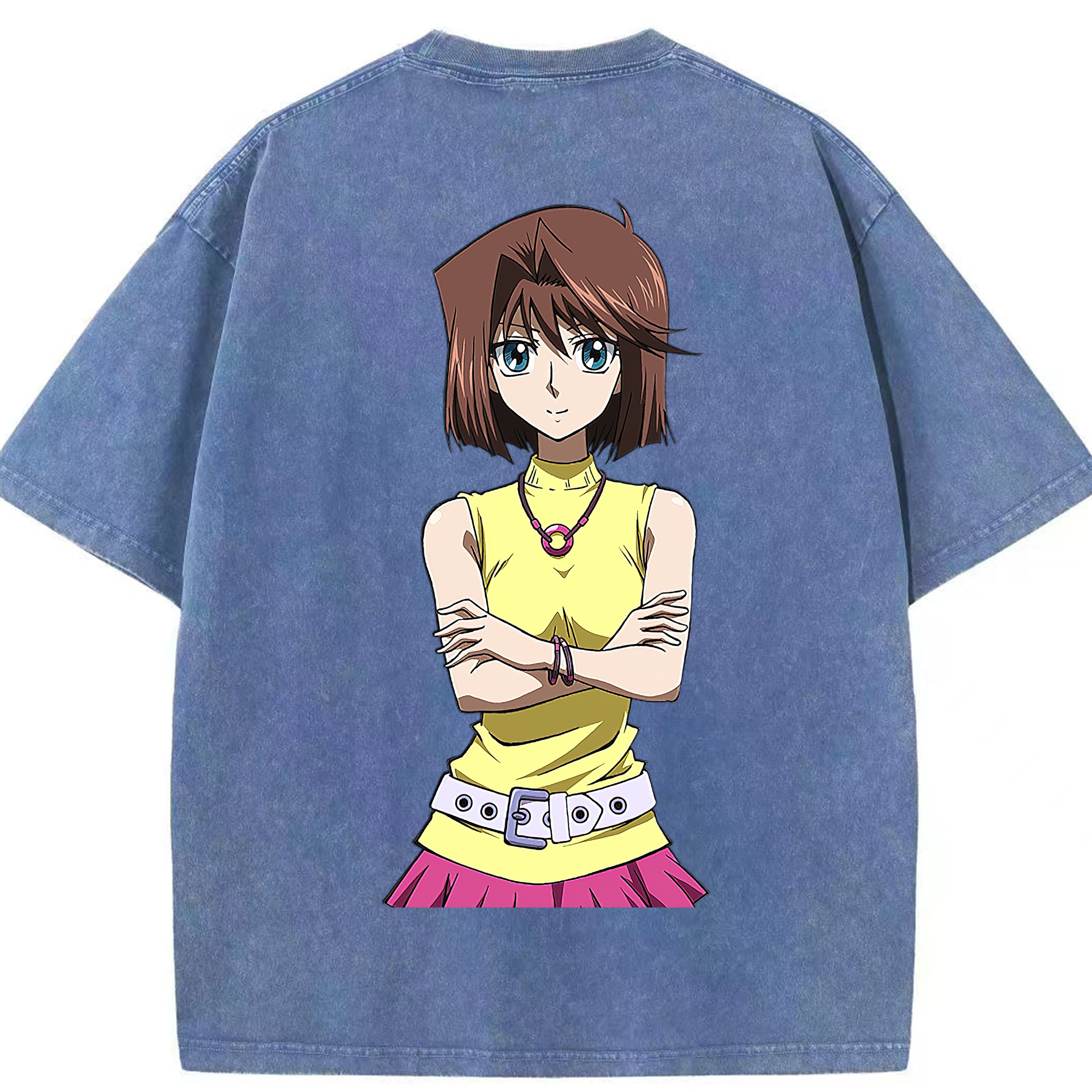 （画像用） 遊☆戯☆王 Yu-Gi-Oh! 綿100% ヴィンテージ風 半袖Tシャツ（背面プリント）