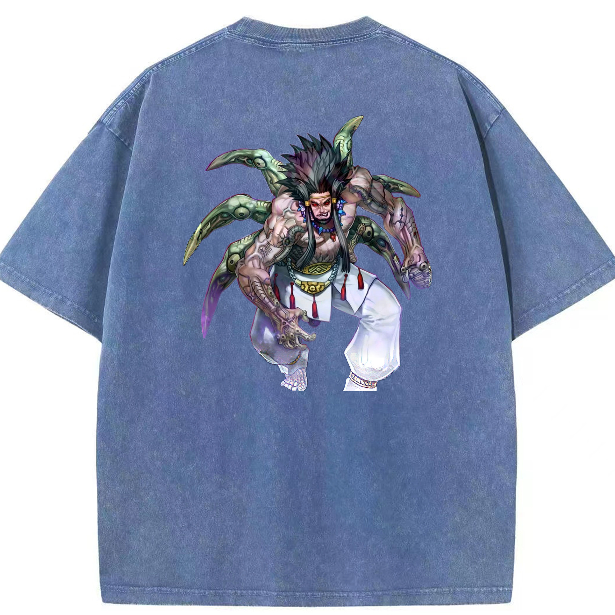 （画像用） 遊☆戯☆王 Yu-Gi-Oh! 綿100% ヴィンテージ風 半袖Tシャツ（背面プリント）