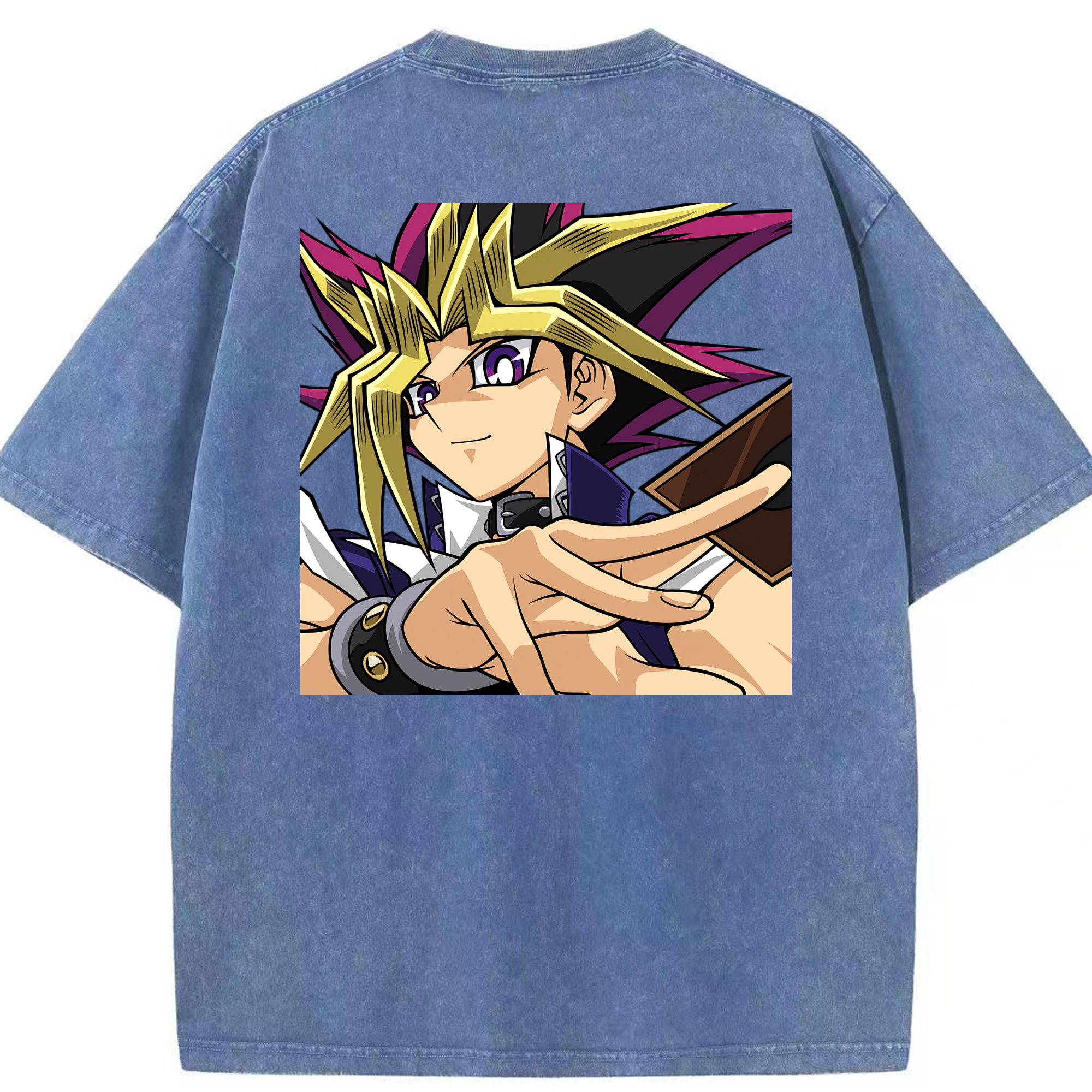 （画像用） 遊☆戯☆王 Yu-Gi-Oh! 綿100% ヴィンテージ風 半袖Tシャツ（背面プリント）