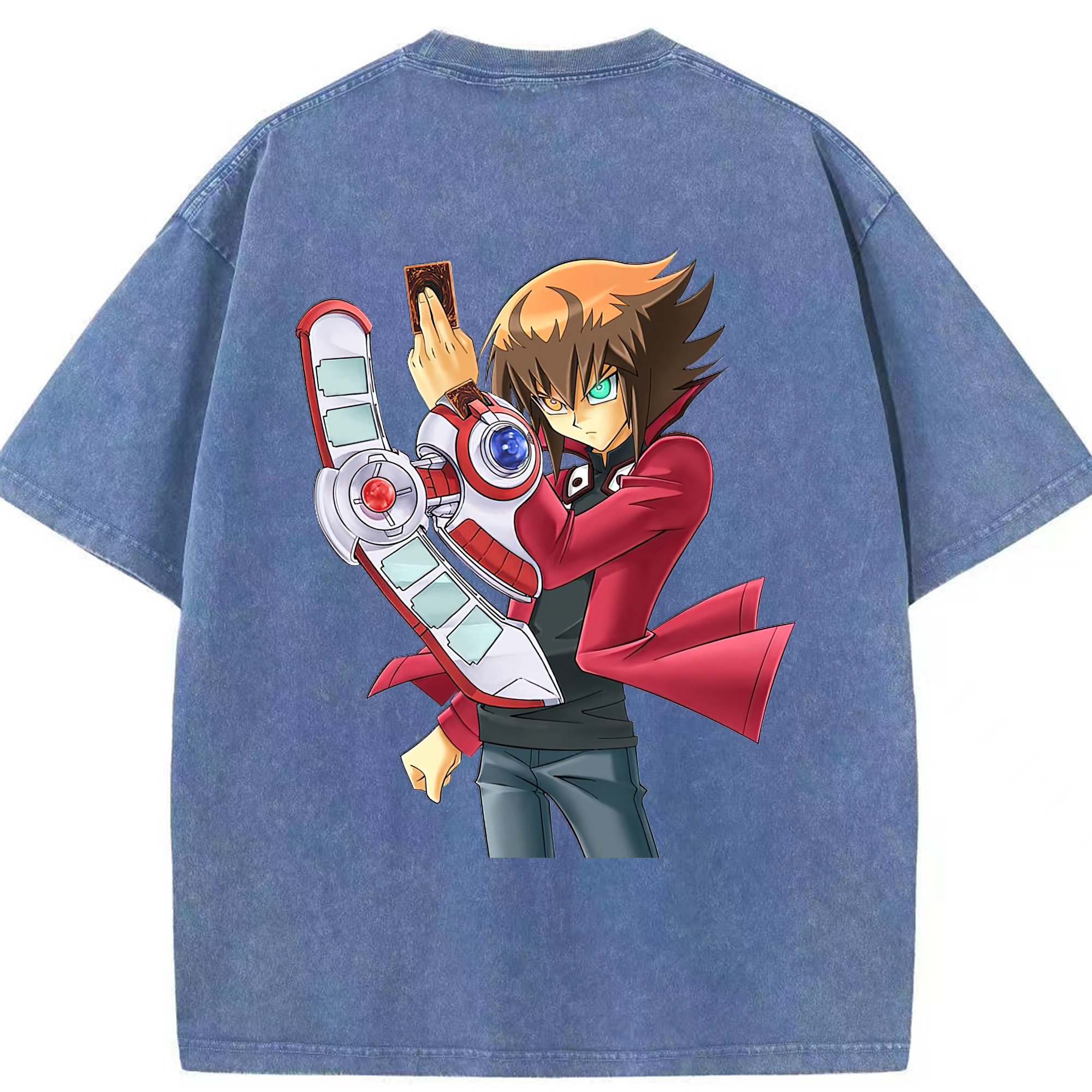 （画像用） 遊☆戯☆王 Yu-Gi-Oh! 綿100% ヴィンテージ風 半袖Tシャツ（背面プリント）