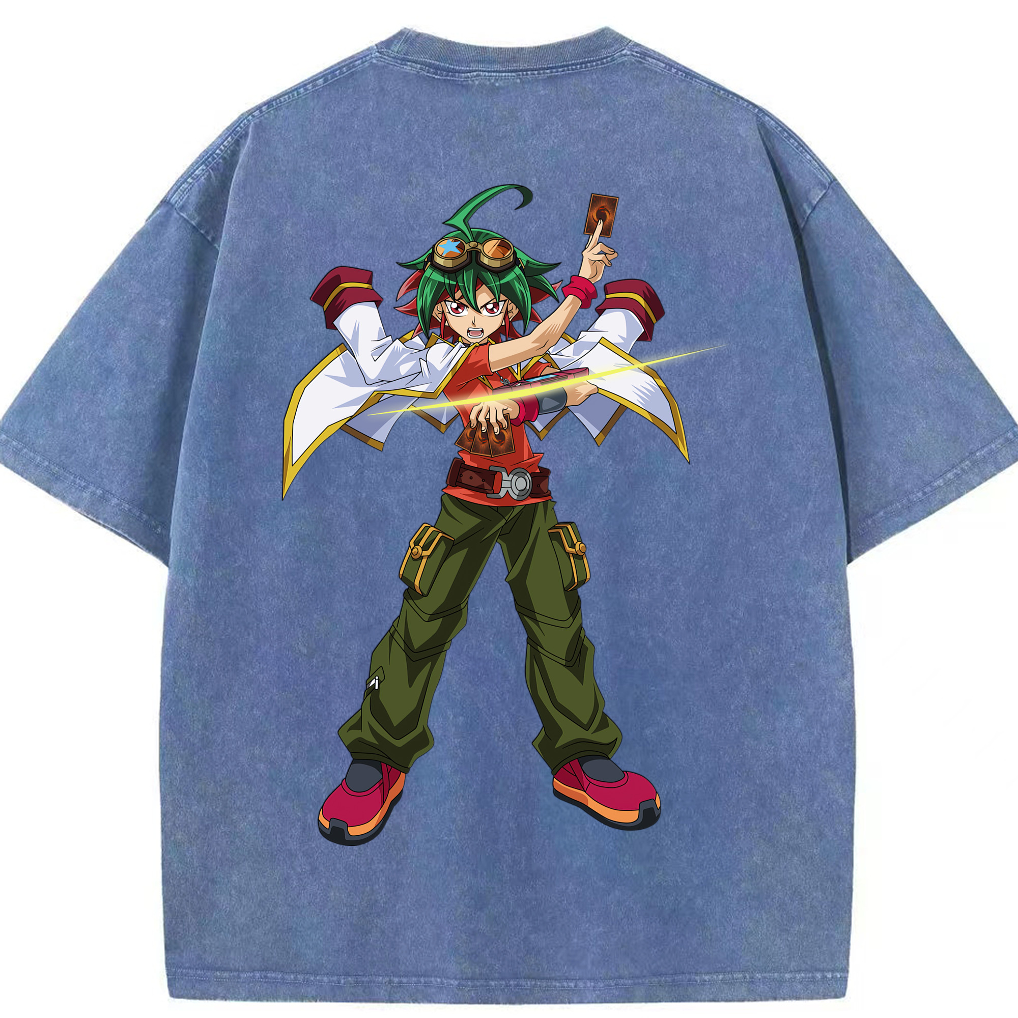 （画像用） 遊☆戯☆王 Yu-Gi-Oh! 綿100% ヴィンテージ風 半袖Tシャツ（背面プリント）