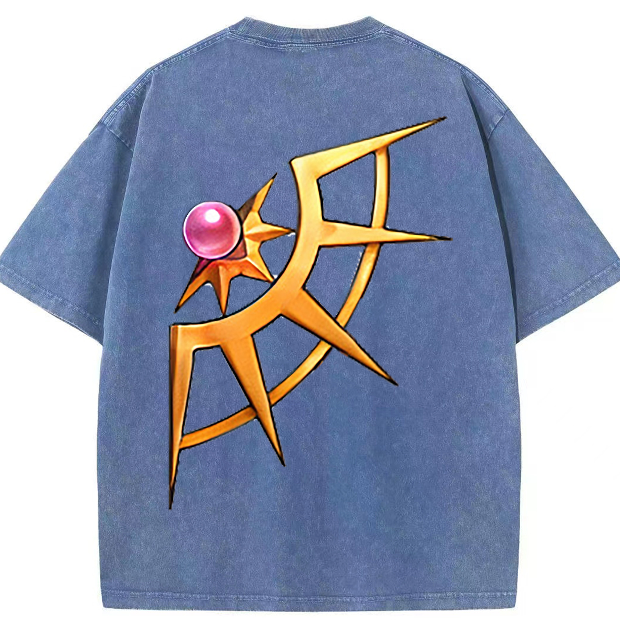 （画像用） 遊☆戯☆王 Yu-Gi-Oh! 綿100% ヴィンテージ風 半袖Tシャツ（背面プリント）
