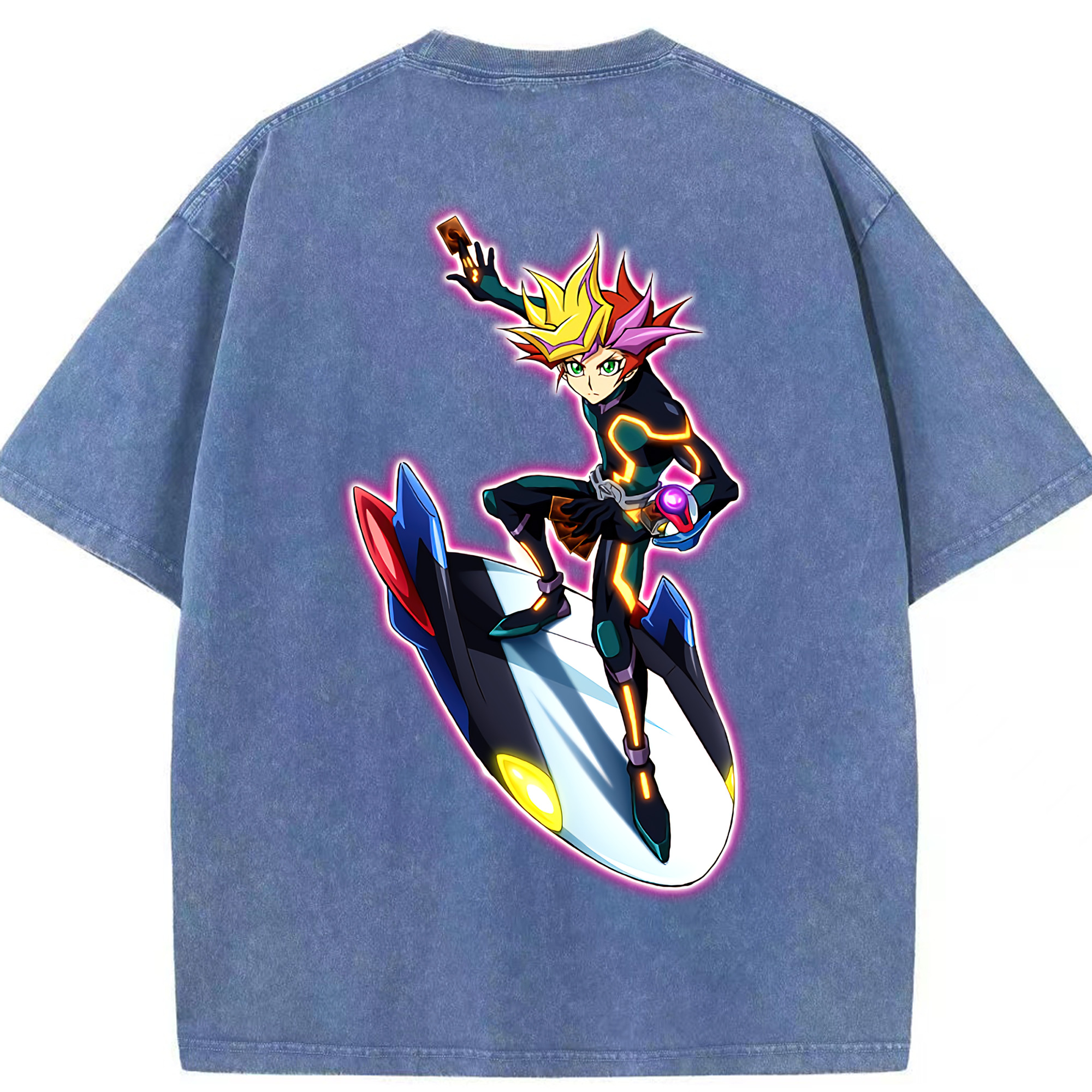 （画像用） 遊☆戯☆王 Yu-Gi-Oh! 綿100% ヴィンテージ風 半袖Tシャツ（背面プリント）