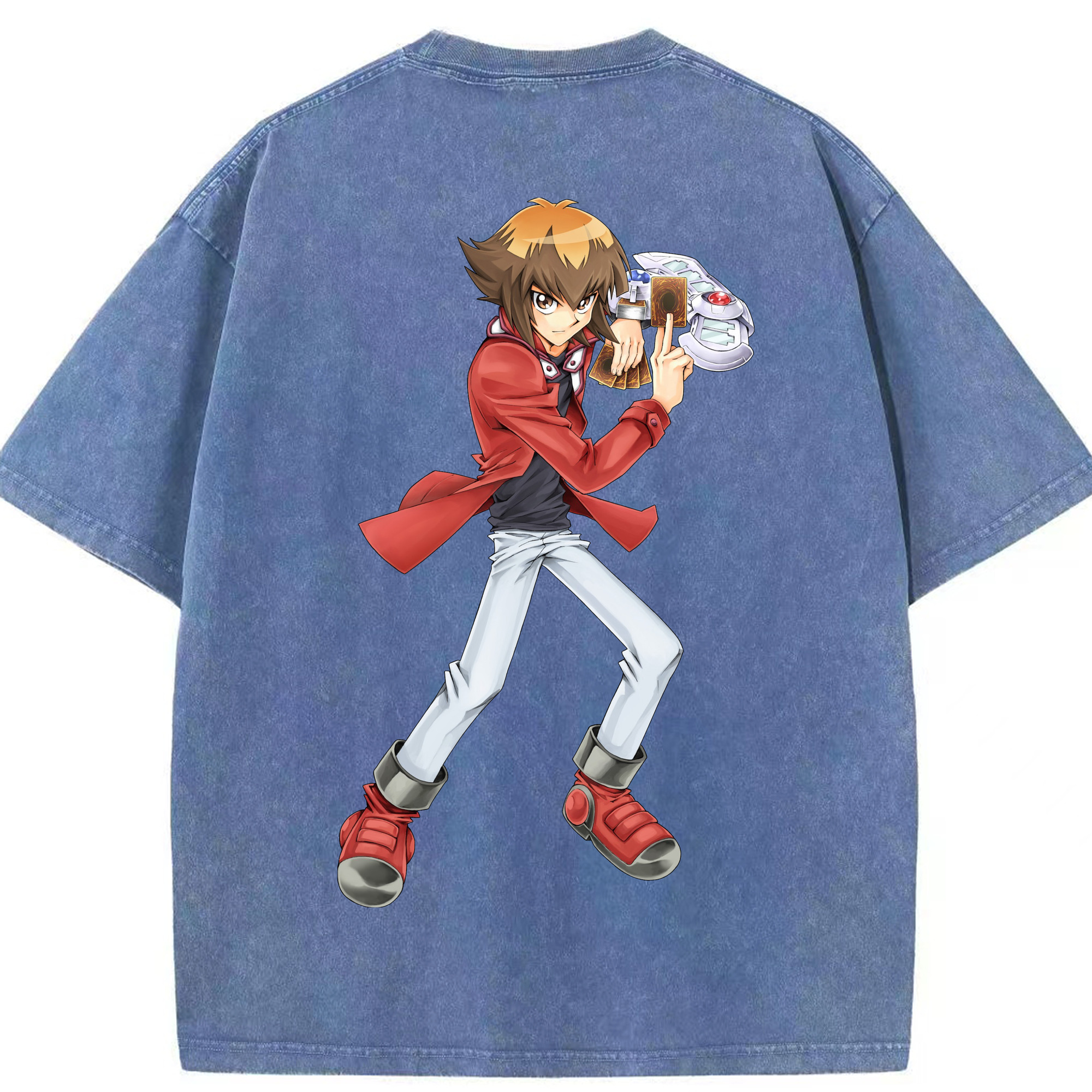（画像用） 遊☆戯☆王 Yu-Gi-Oh! 綿100% ヴィンテージ風 半袖Tシャツ（背面プリント）