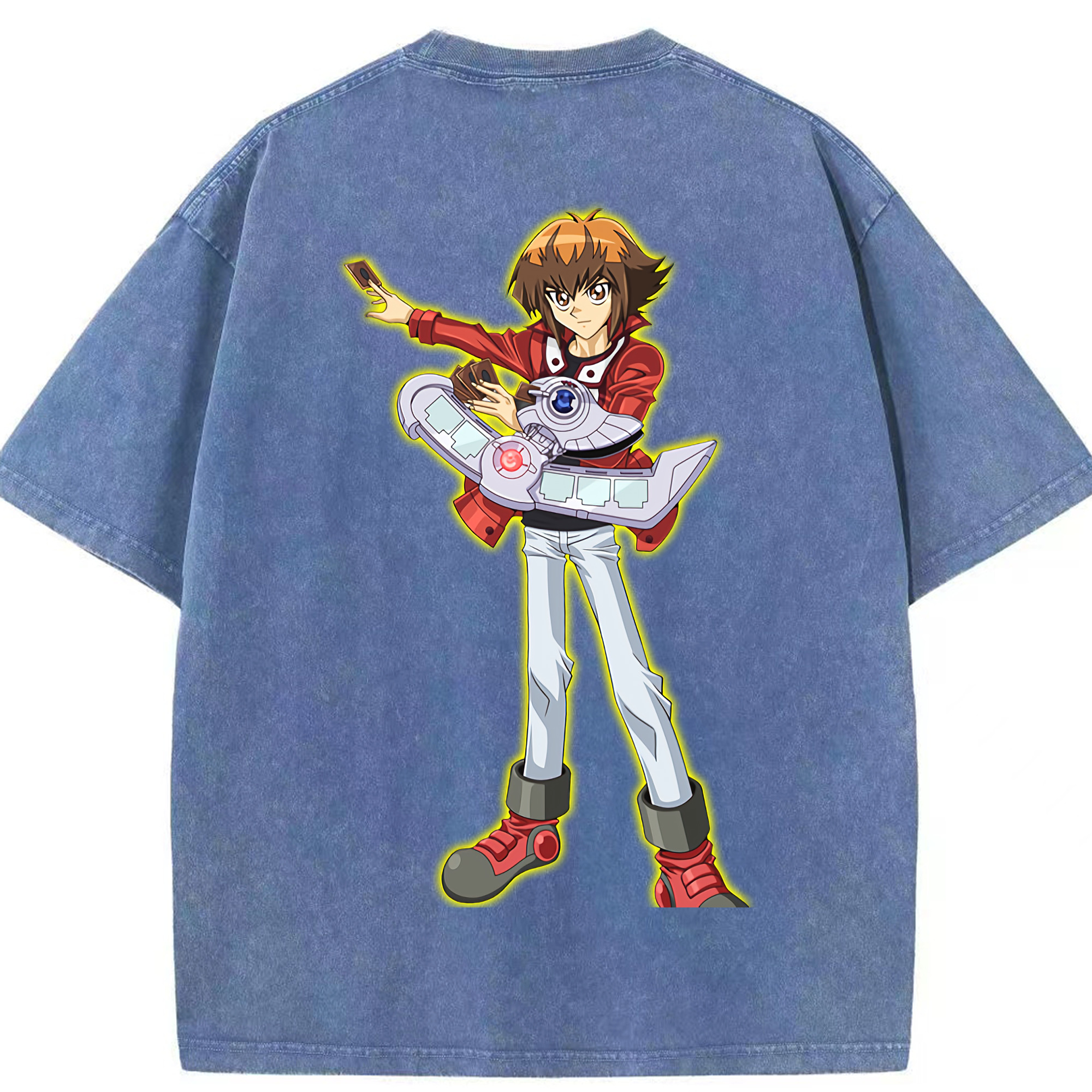 （画像用） 遊☆戯☆王 Yu-Gi-Oh! 綿100% ヴィンテージ風 半袖Tシャツ（背面プリント）