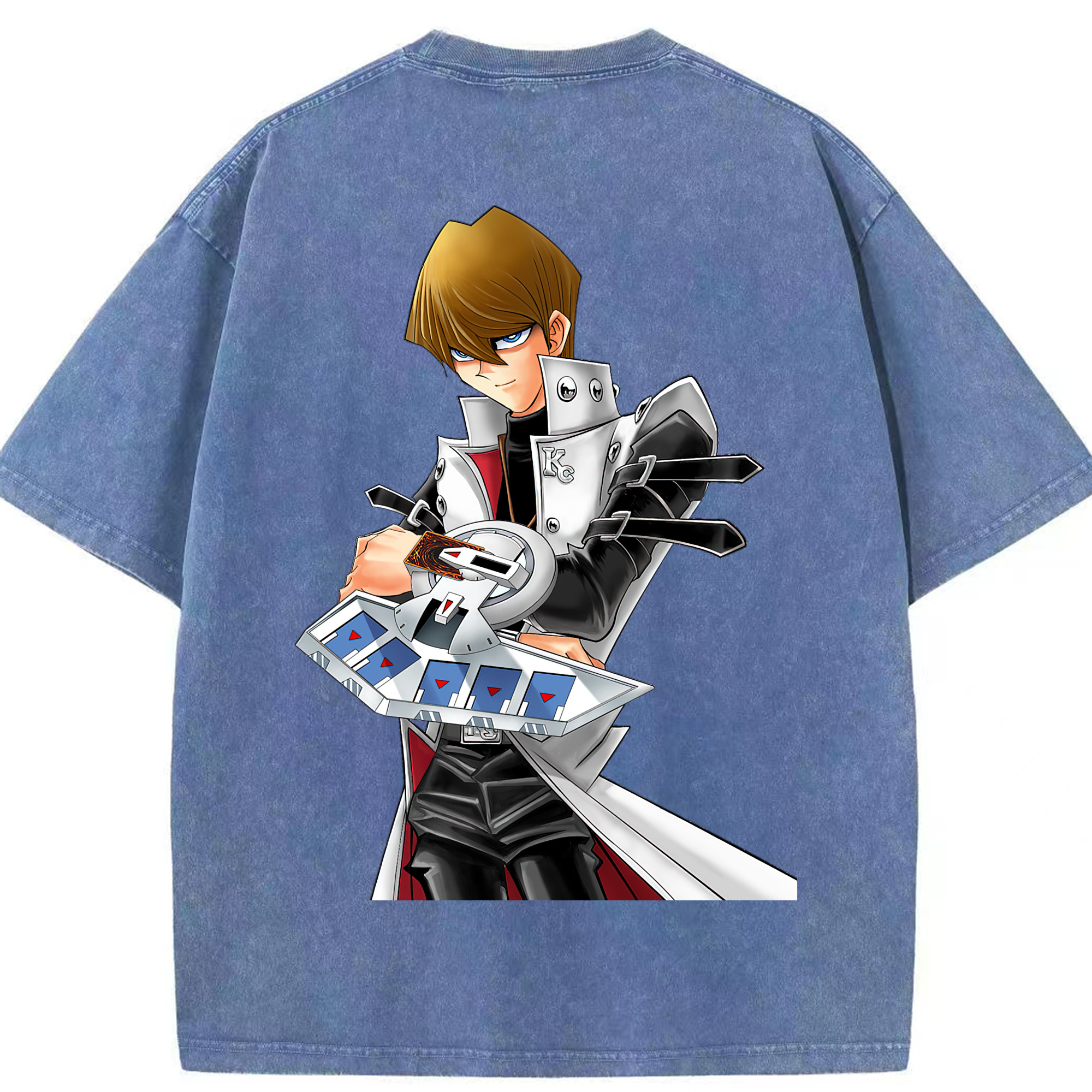 （画像用） 遊☆戯☆王 Yu-Gi-Oh! 綿100% ヴィンテージ風 半袖Tシャツ（背面プリント）