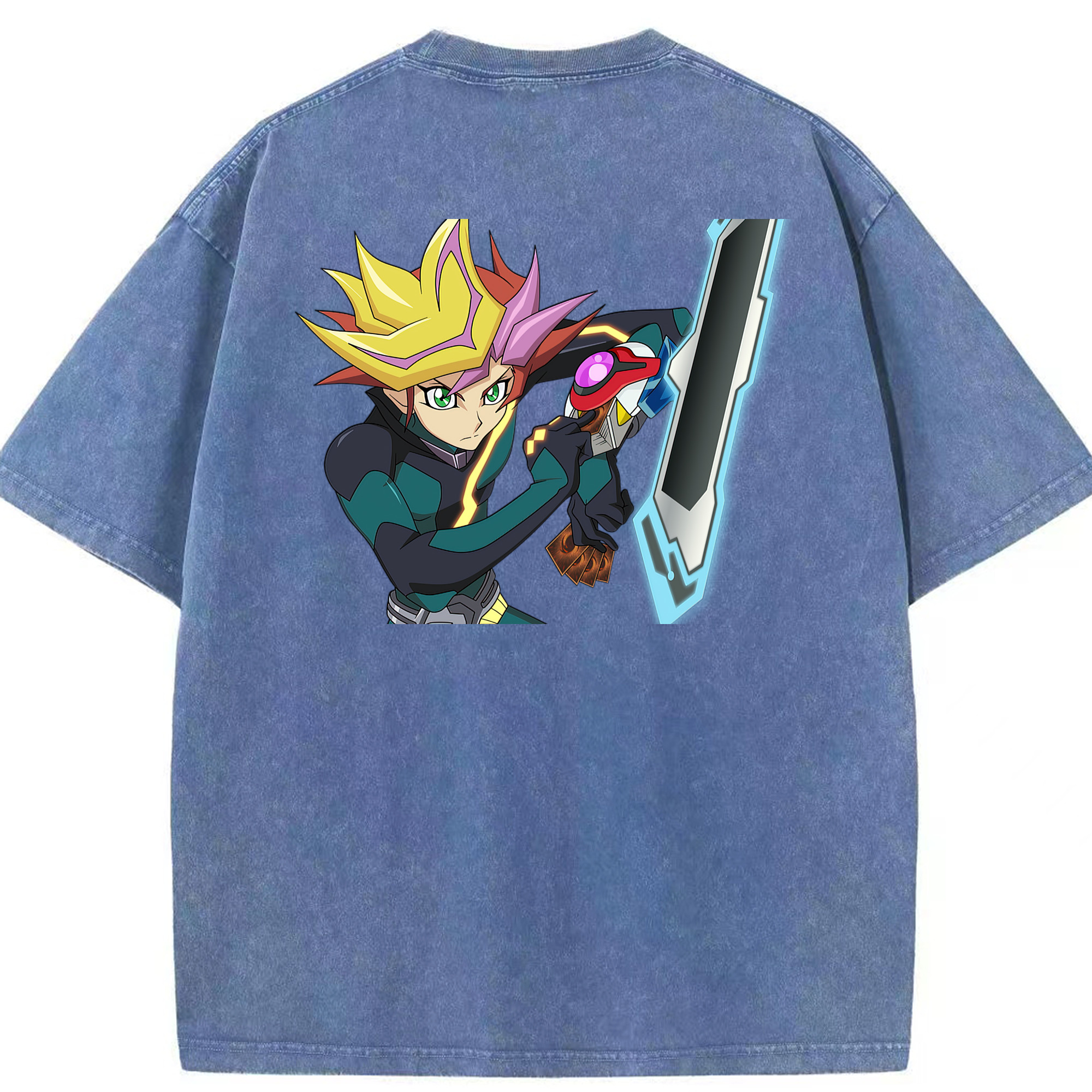 （画像用） 遊☆戯☆王 Yu-Gi-Oh! 綿100% ヴィンテージ風 半袖Tシャツ（背面プリント）