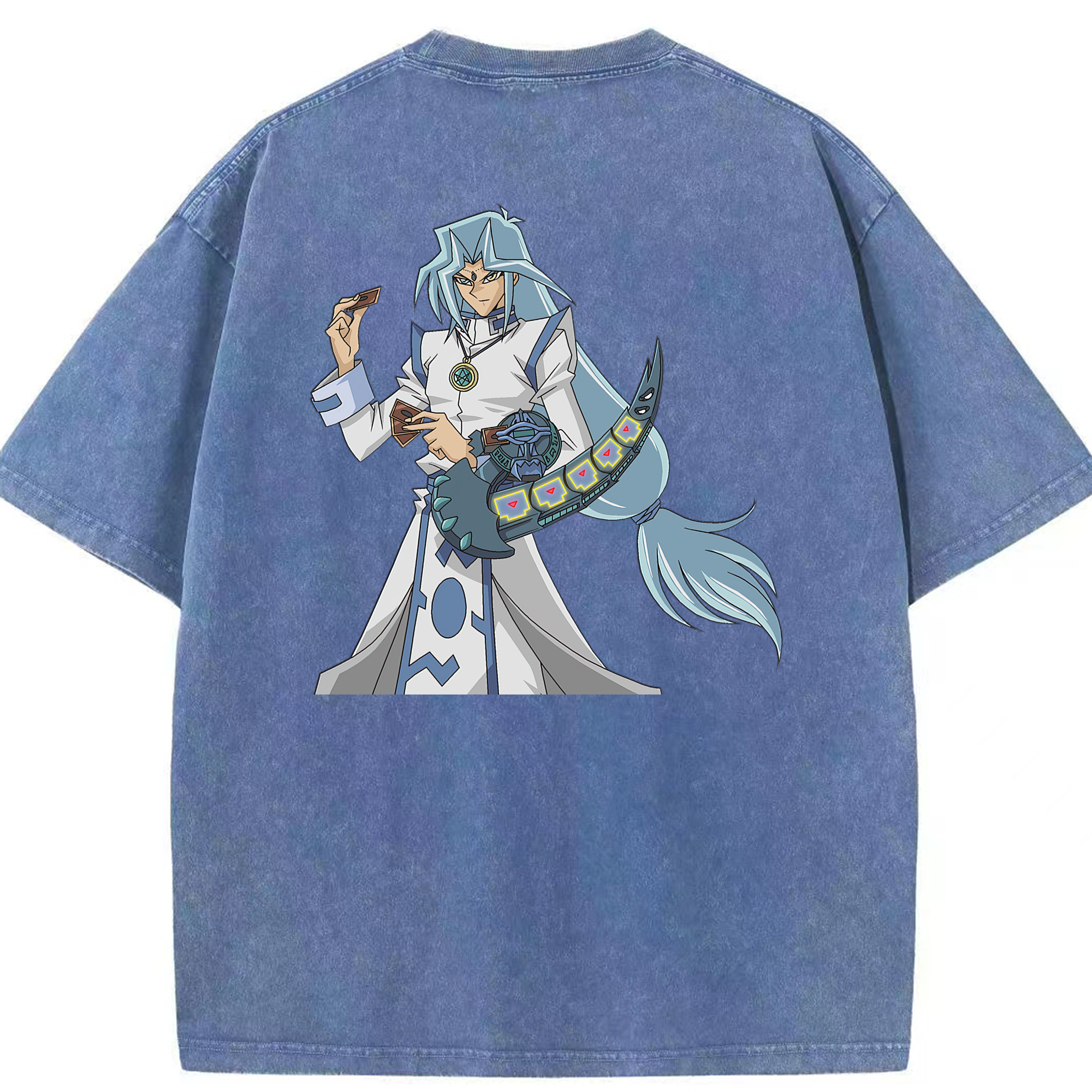 （画像用） 遊☆戯☆王 Yu-Gi-Oh! 綿100% ヴィンテージ風 半袖Tシャツ（背面プリント）
