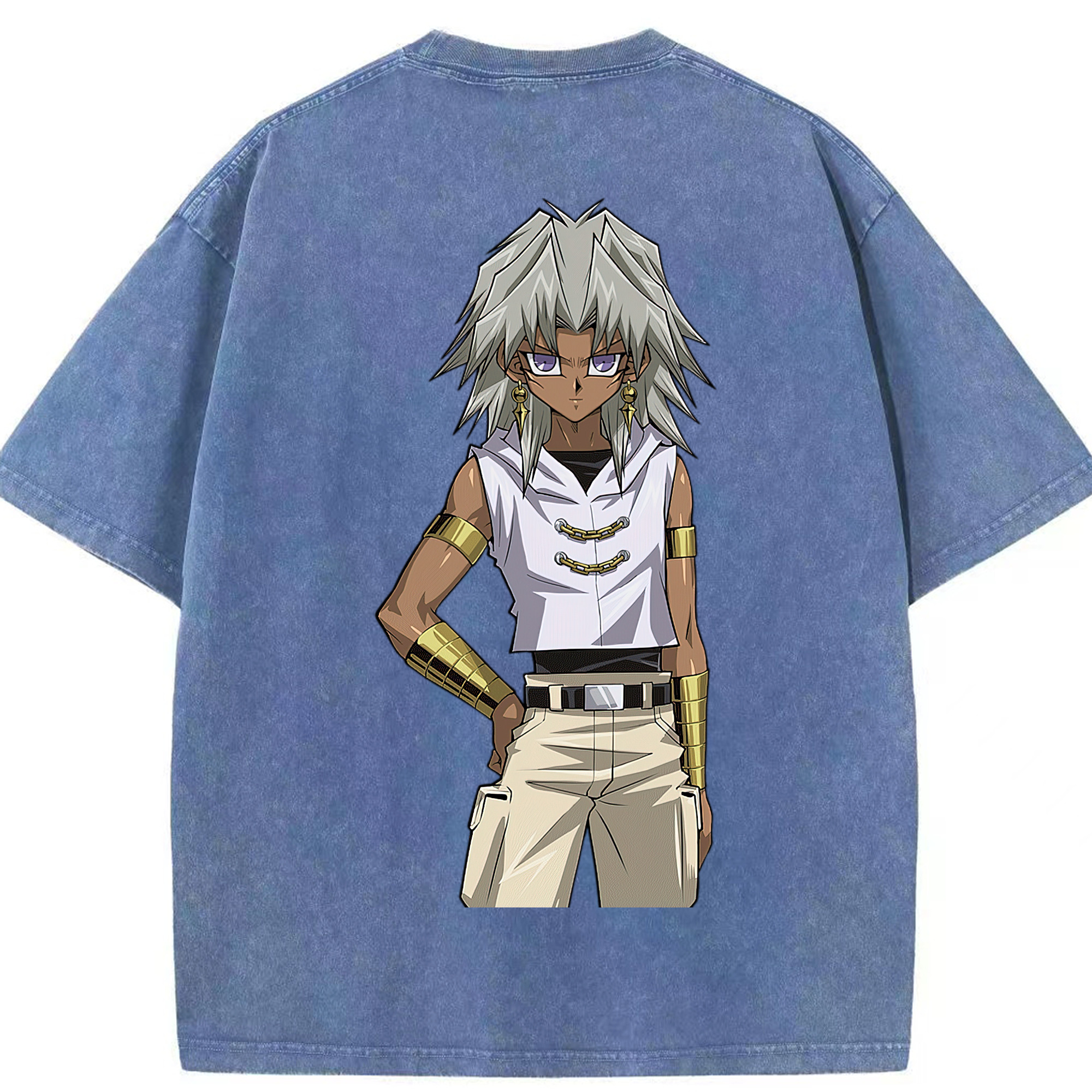 （画像用） 遊☆戯☆王 Yu-Gi-Oh! 綿100% ヴィンテージ風 半袖Tシャツ（背面プリント）