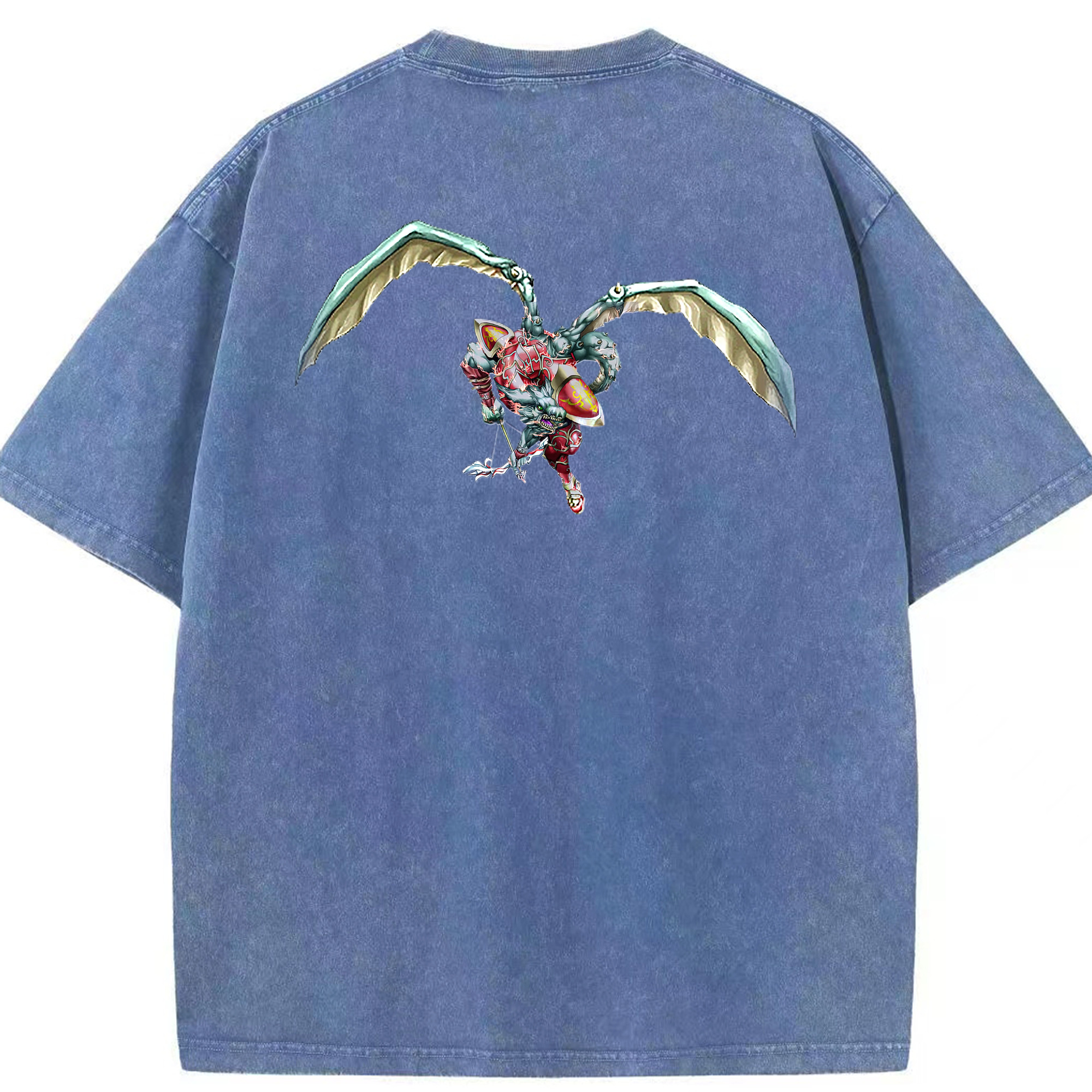 （画像用） 遊☆戯☆王 Yu-Gi-Oh! 綿100% ヴィンテージ風 半袖Tシャツ（背面プリント）