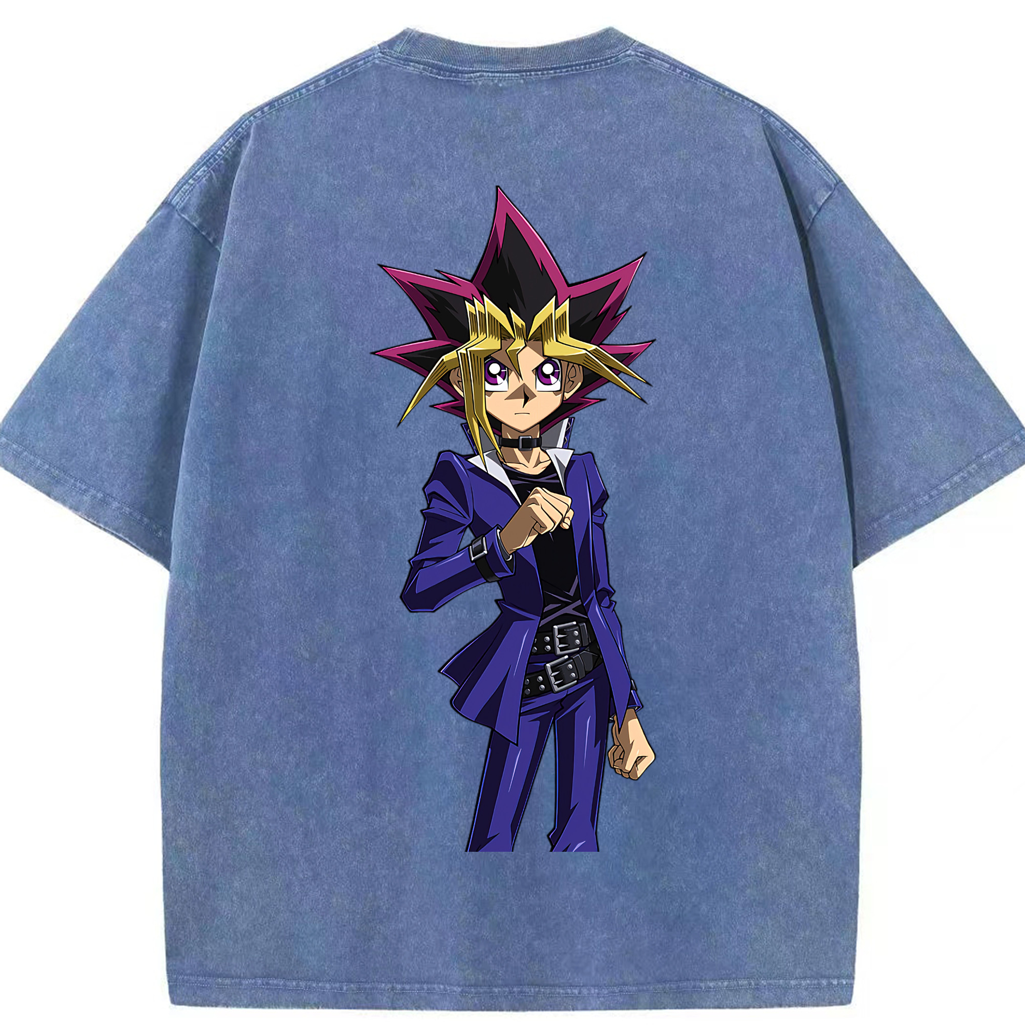 （画像用） 遊☆戯☆王 Yu-Gi-Oh! 綿100% ヴィンテージ風 半袖Tシャツ（背面プリント）