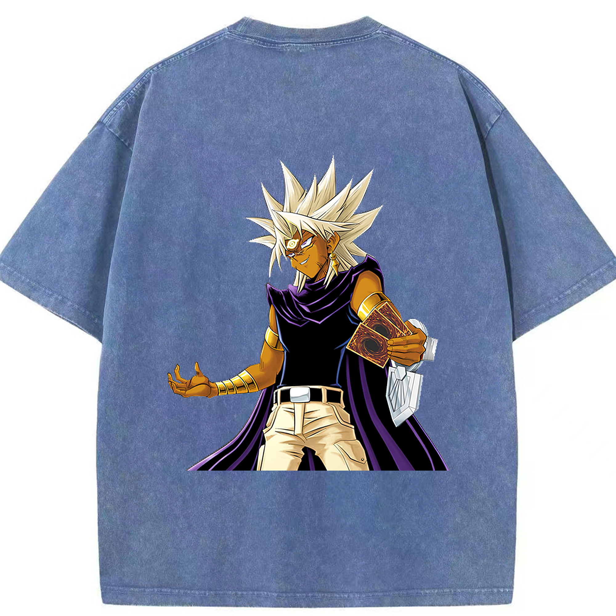 （画像用） 遊☆戯☆王 Yu-Gi-Oh! 綿100% ヴィンテージ風 半袖Tシャツ（背面プリント）