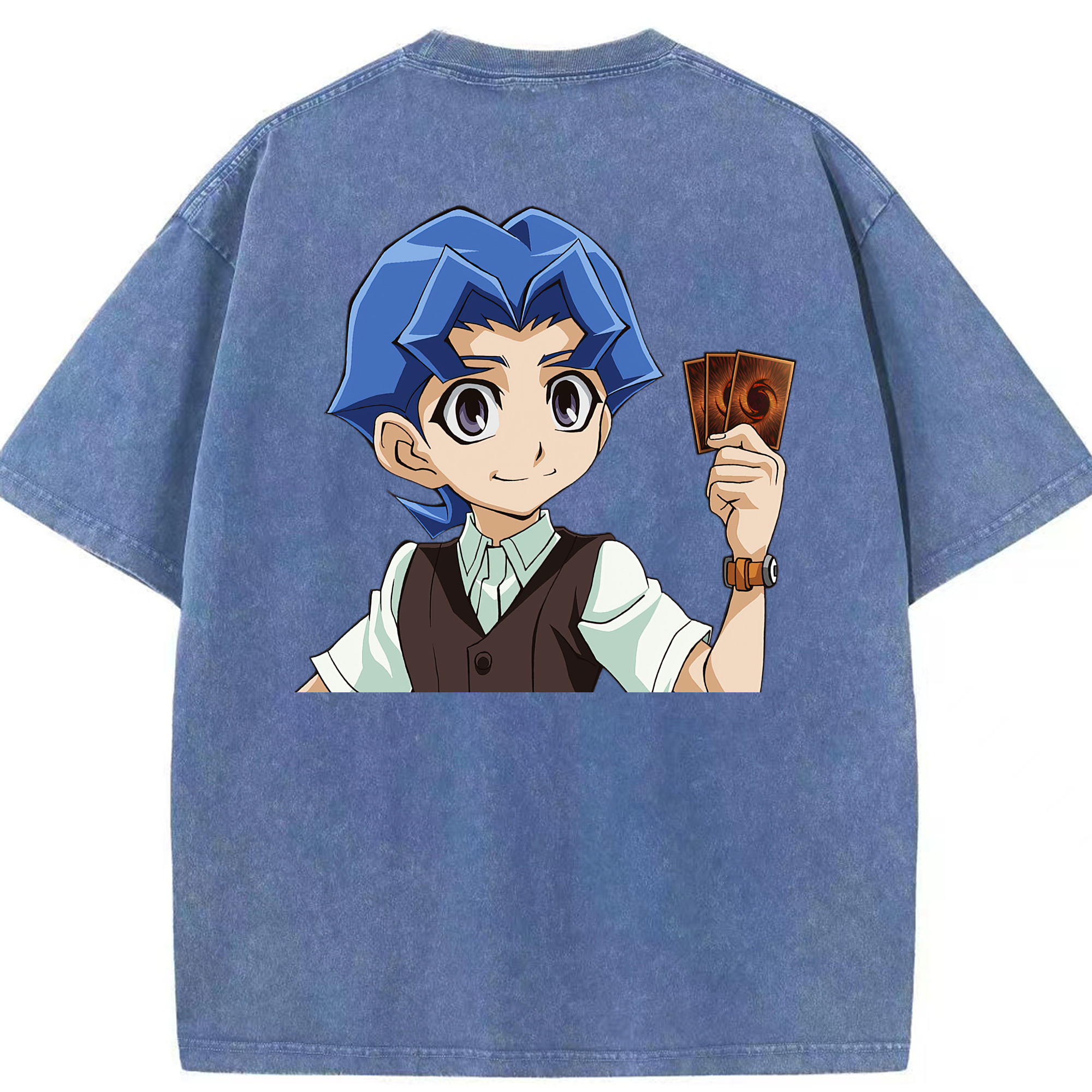 （画像用） 遊☆戯☆王 Yu-Gi-Oh! 綿100% ヴィンテージ風 半袖Tシャツ（背面プリント）