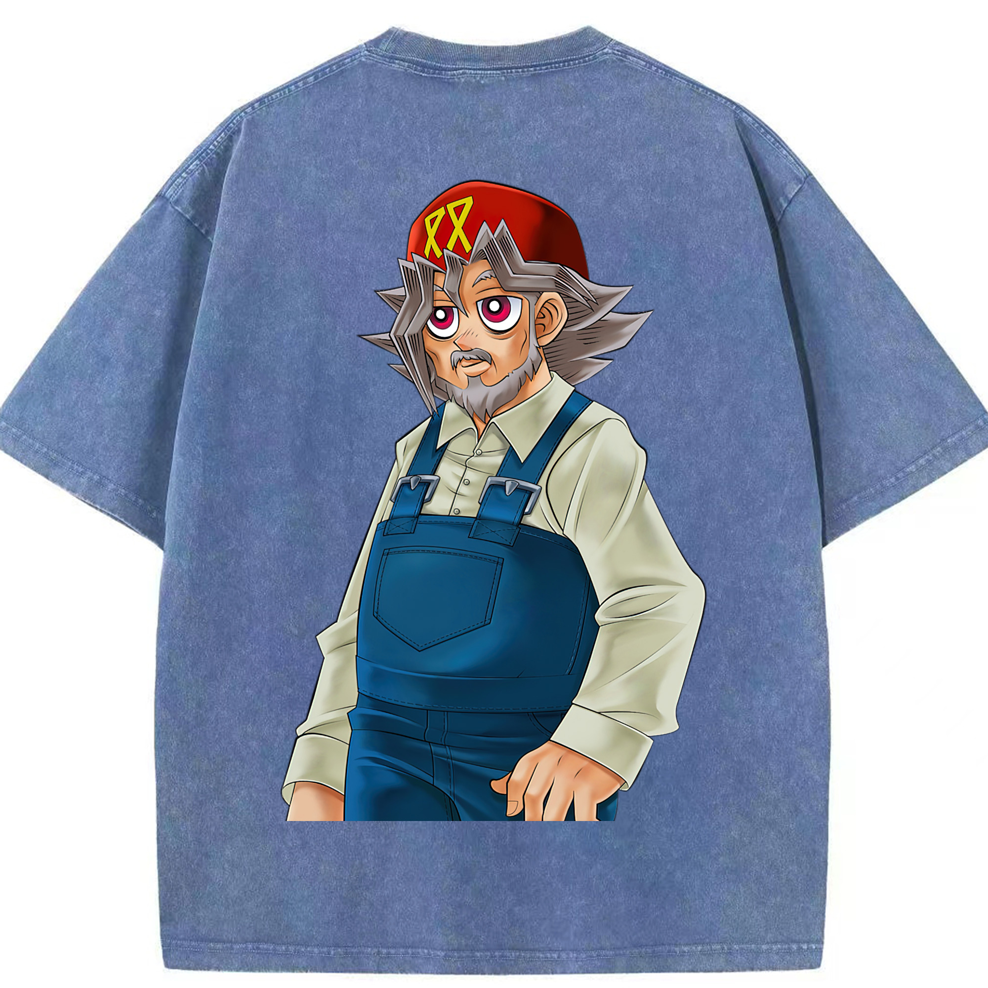 （画像用） 遊☆戯☆王 Yu-Gi-Oh! 綿100% ヴィンテージ風 半袖Tシャツ（背面プリント）