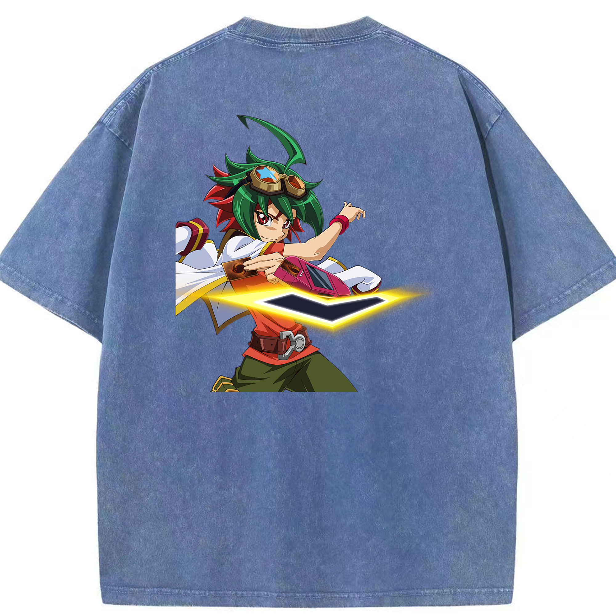 （画像用） 遊☆戯☆王 Yu-Gi-Oh! 綿100% ヴィンテージ風 半袖Tシャツ（背面プリント）