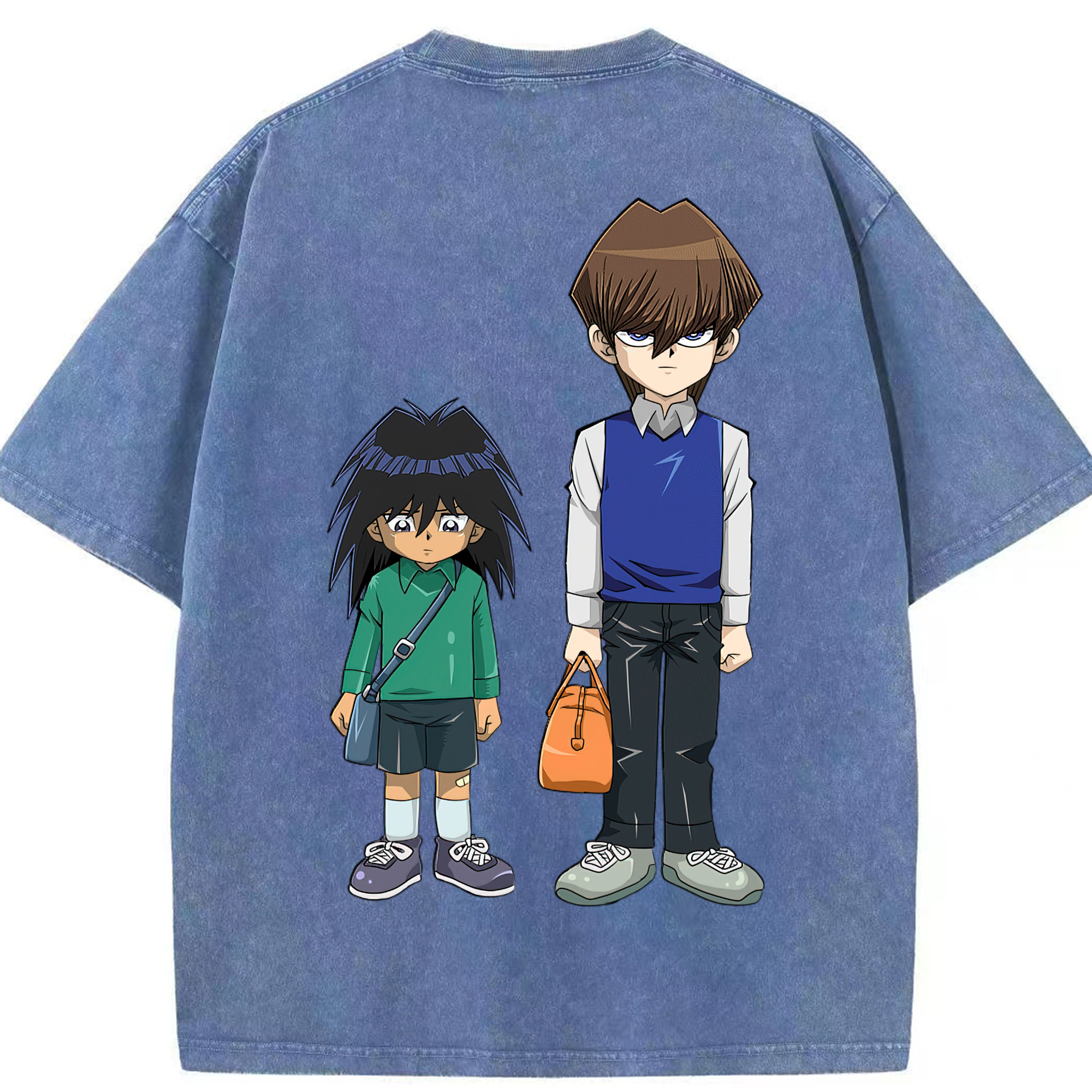 （画像用） 遊☆戯☆王 Yu-Gi-Oh! 綿100% ヴィンテージ風 半袖Tシャツ（背面プリント）