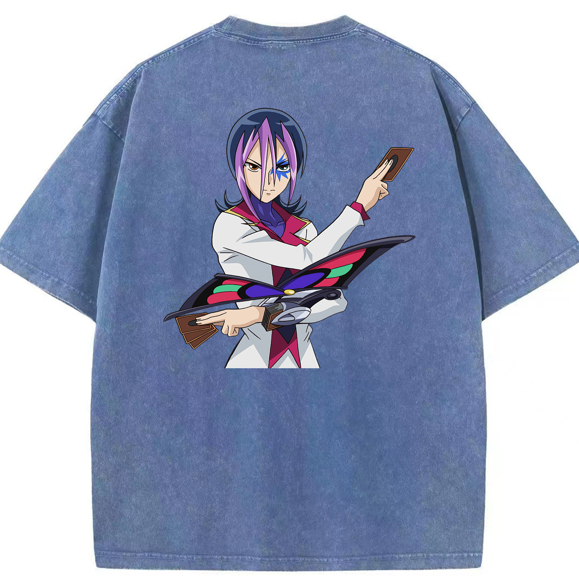 （画像用） 遊☆戯☆王 Yu-Gi-Oh! 綿100% ヴィンテージ風 半袖Tシャツ（背面プリント）