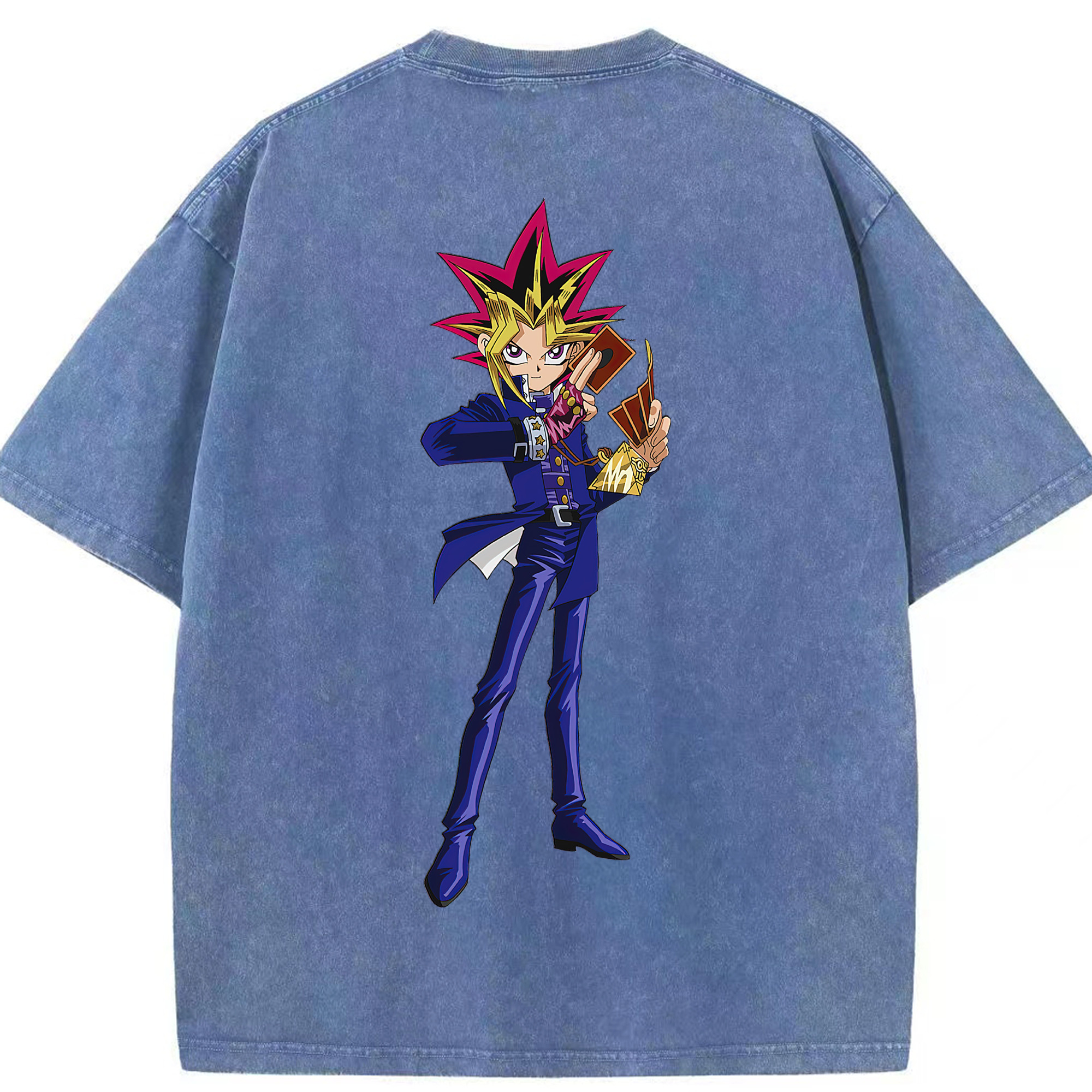 （画像用） 遊☆戯☆王 Yu-Gi-Oh! 綿100% ヴィンテージ風 半袖Tシャツ（背面プリント）