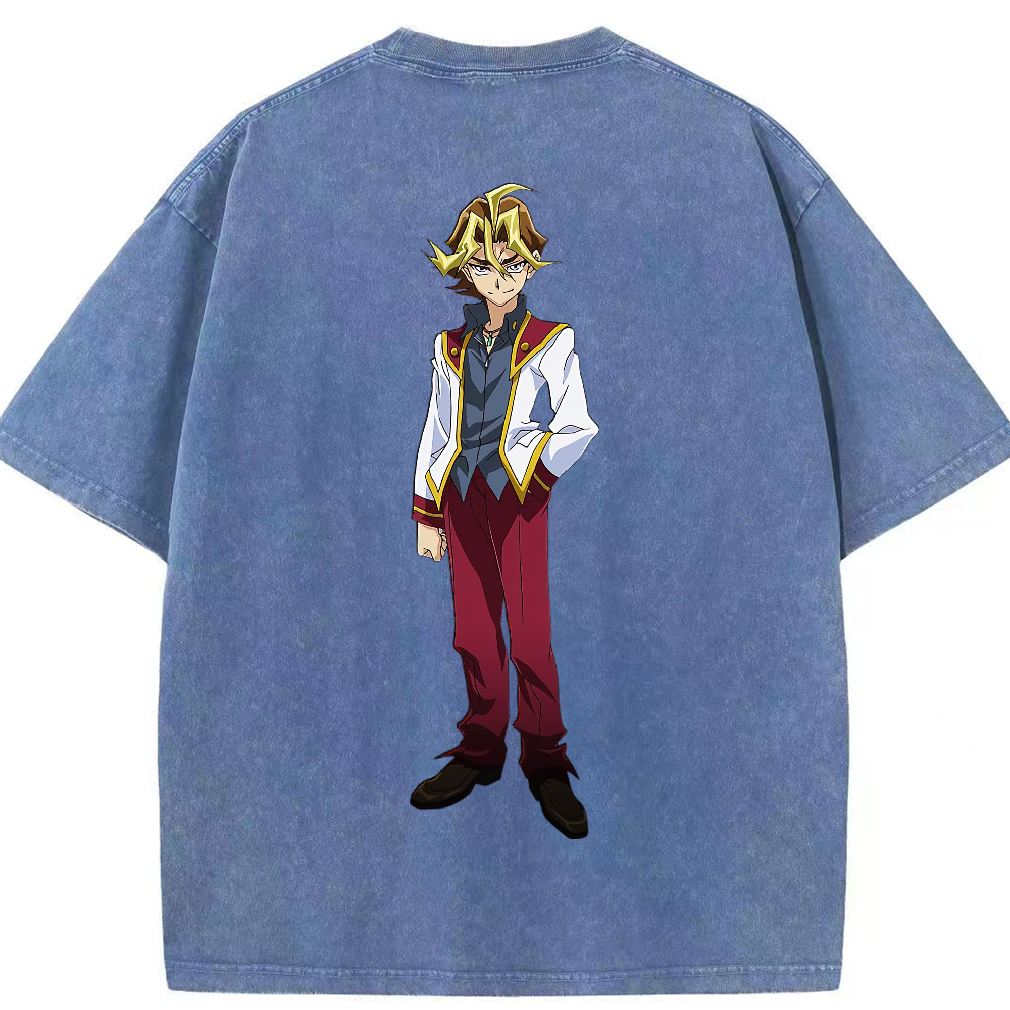 （画像用） 遊☆戯☆王 Yu-Gi-Oh! 綿100% ヴィンテージ風 半袖Tシャツ（背面プリント）